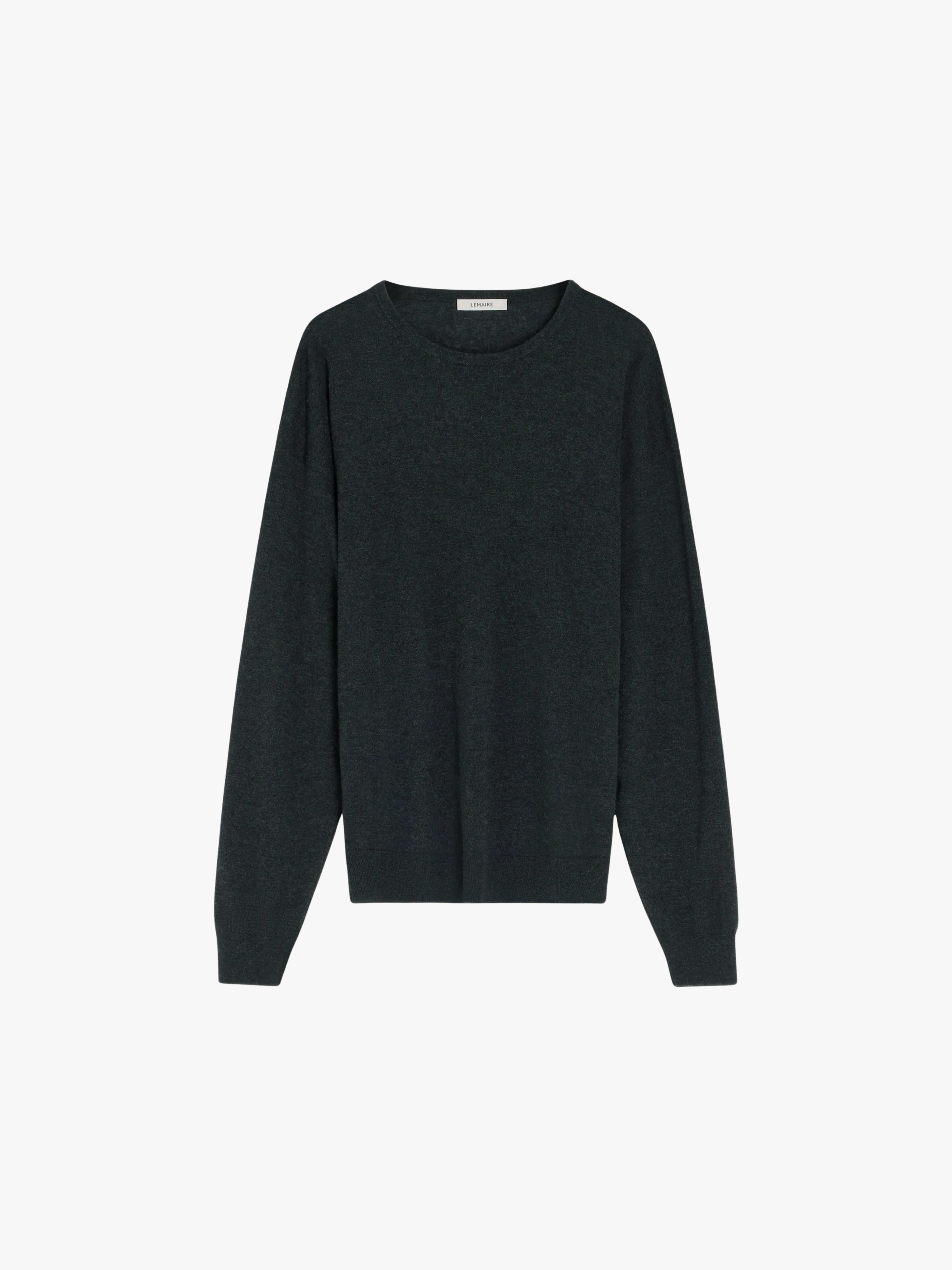 Lemaire Rundhals Pullover aus Wollmischung Schwarz Herren