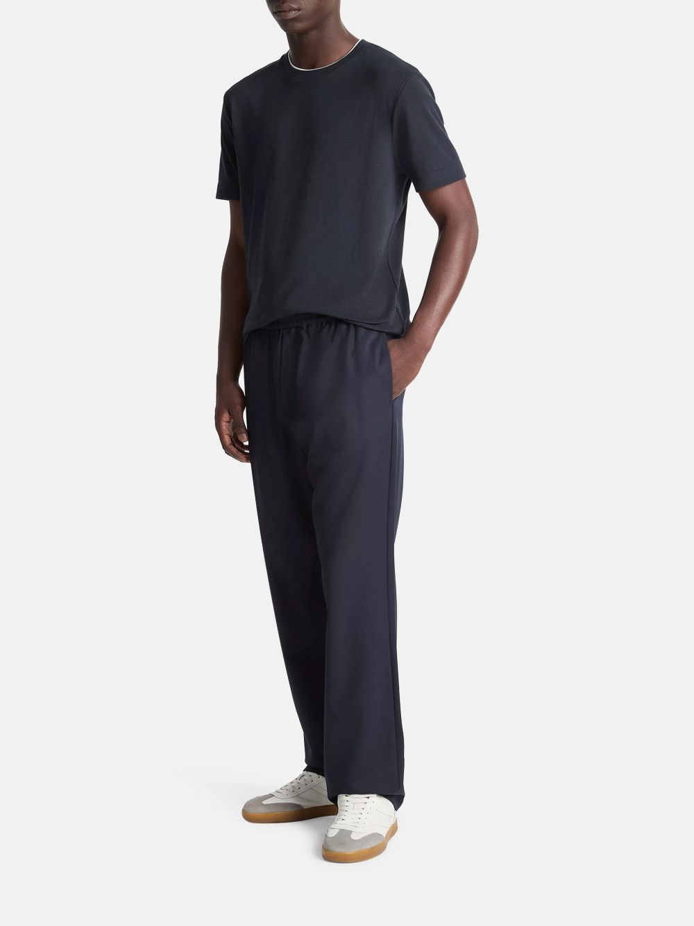 Vince Louie Relaxed Woll-Mix Twill Hose Coastal Blau Herren