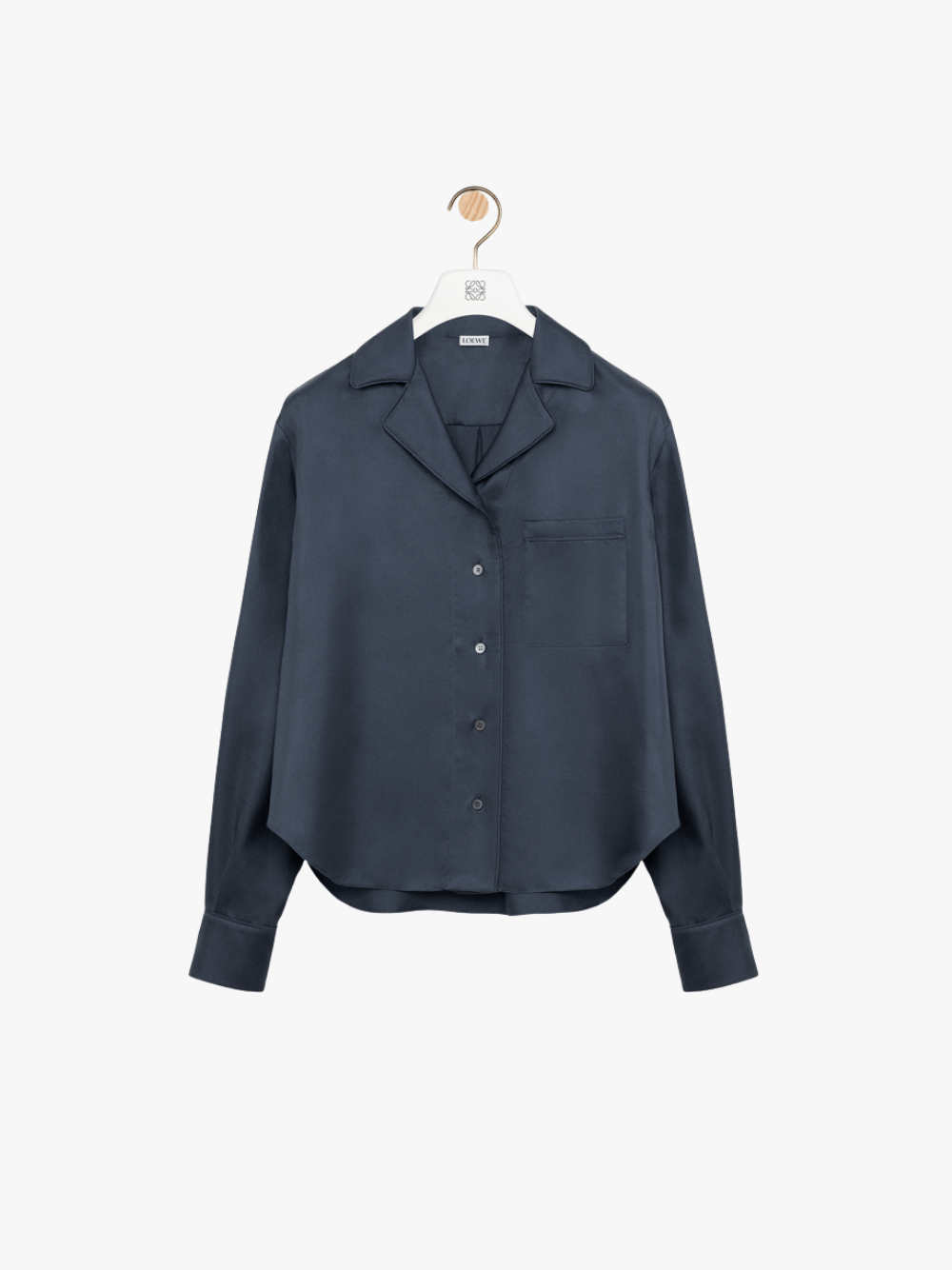 Loewe Pyjama Blouse in Silk Dark Grey Women