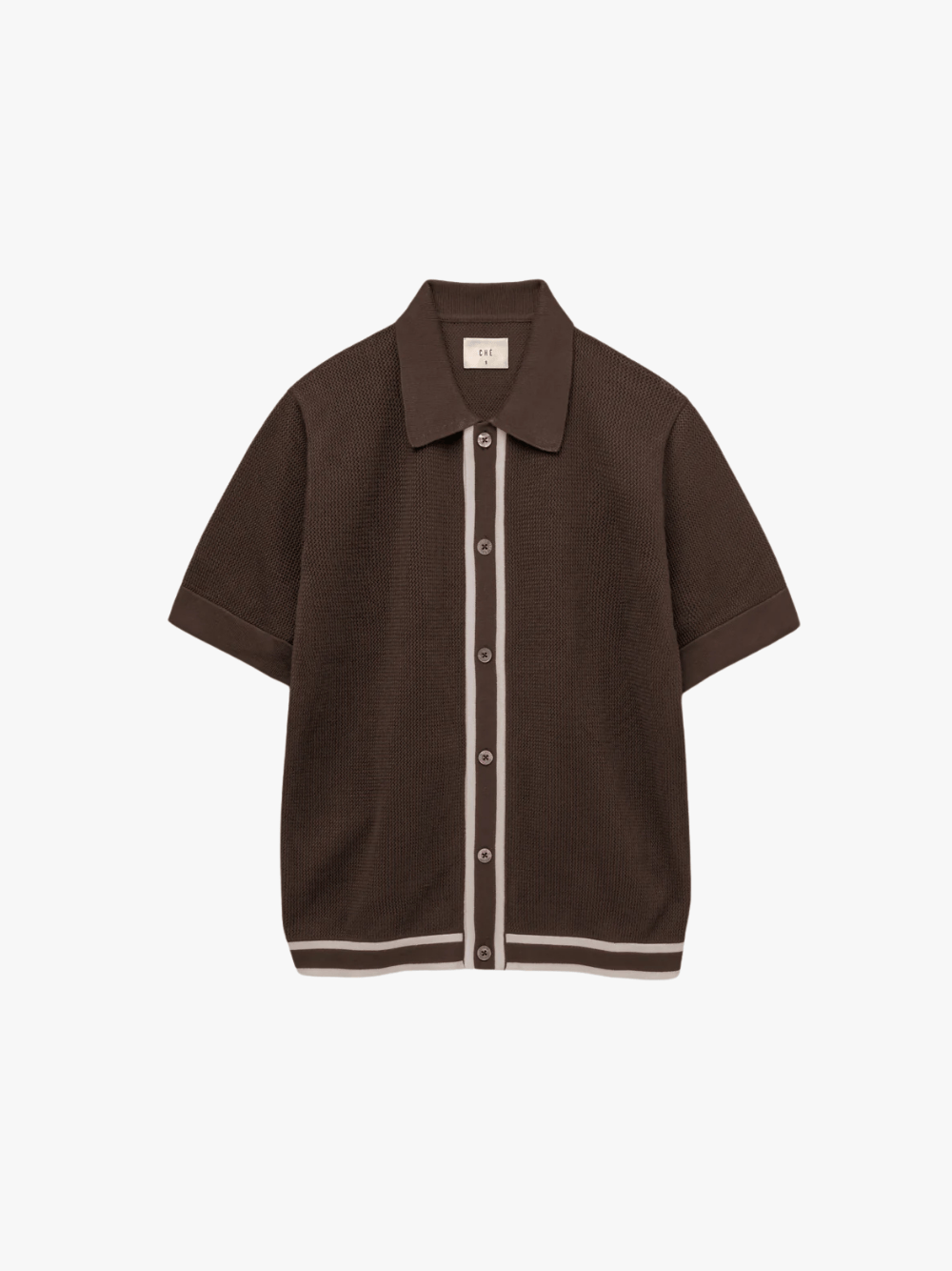 Ché Studios Jorge Polo Chocolate Brown Herren Polohemd