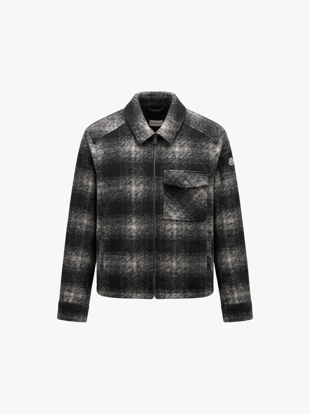 Moncler Camicia Jacke Schwarz Grau Weiß Herren