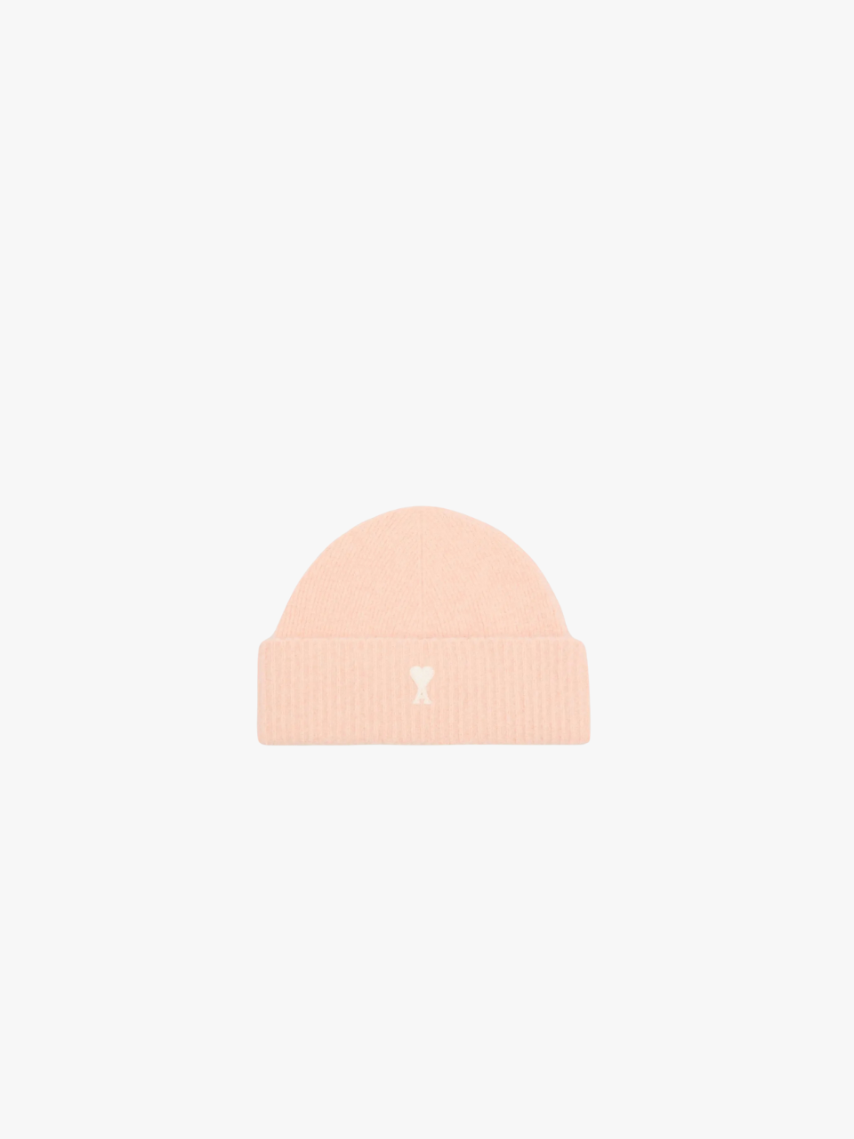 AMI Paris Beanie mit Herz-Logo Puderrosa Damen