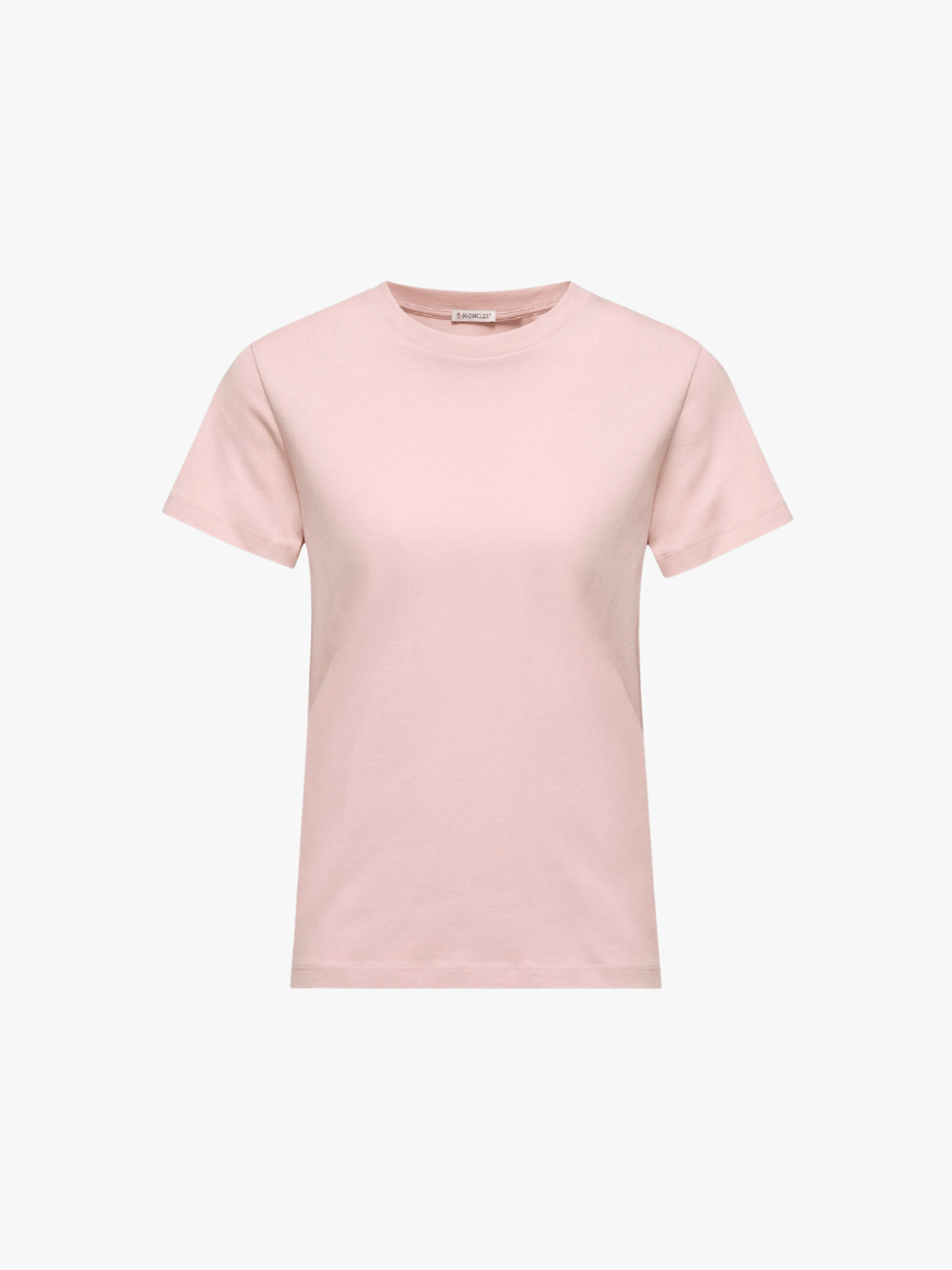 Moncler Baumwoll-T-Shirt mit gesticktem Logo Rosa Damen
