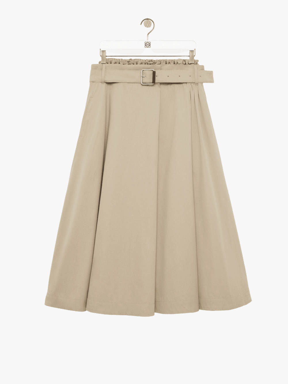 Loewe Rock aus Baumwolle und Seide Beige Damen
