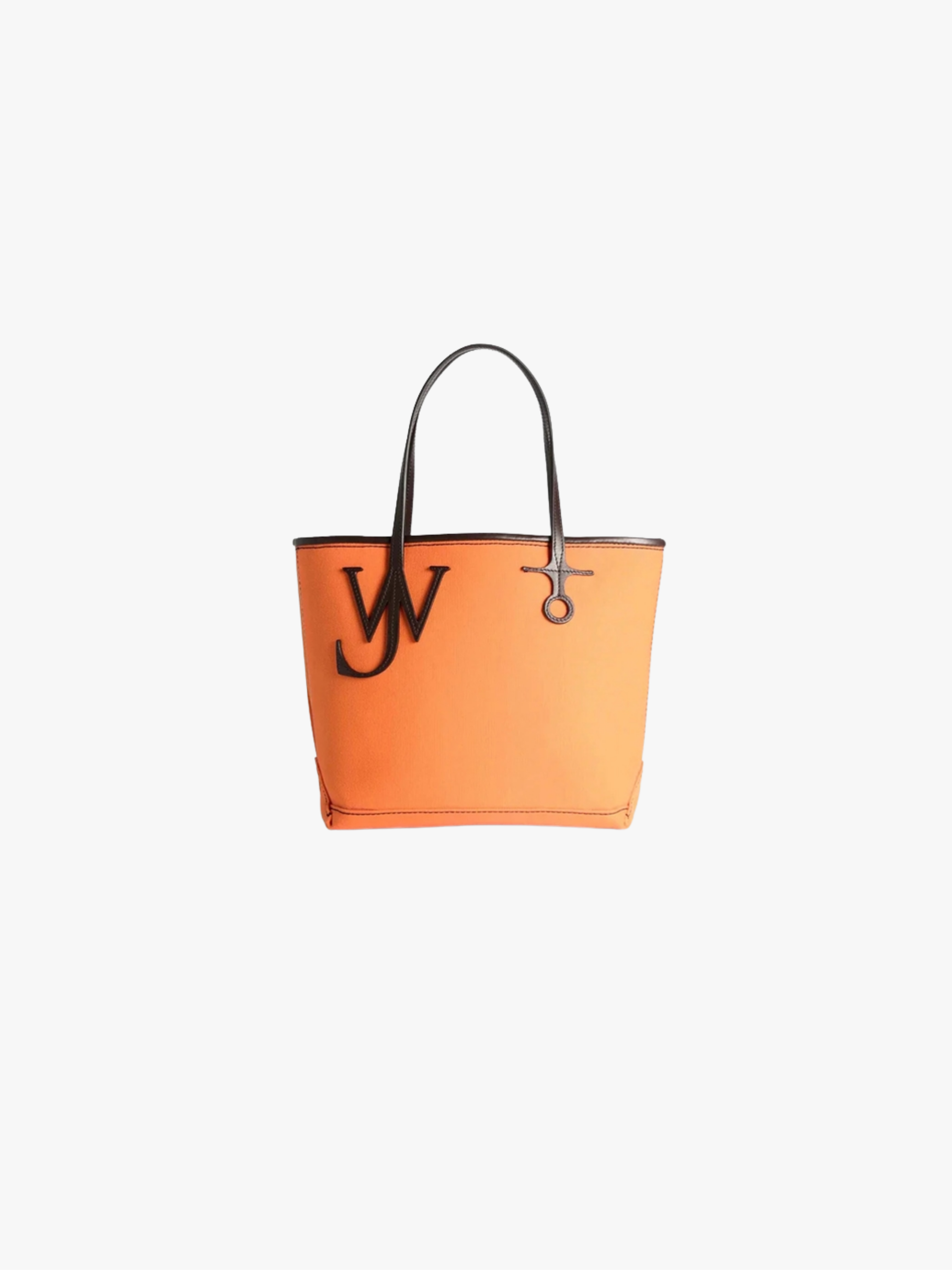 JW Anderson Small Anchor Canvas & Leather Tote Orange Damen