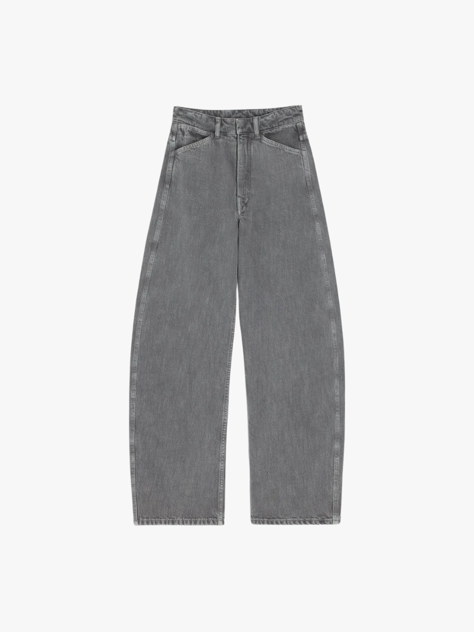 Lemaire geschwungene Hose mit hoher Taille Grau Damen