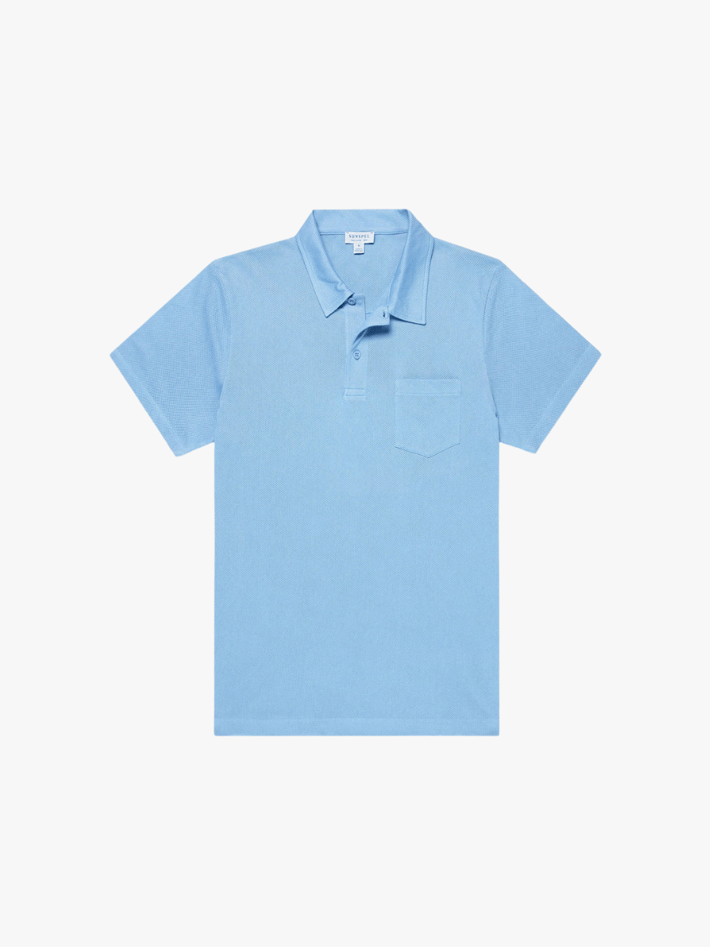 Sunspel Riviera Poloshirt Azurblau Herren