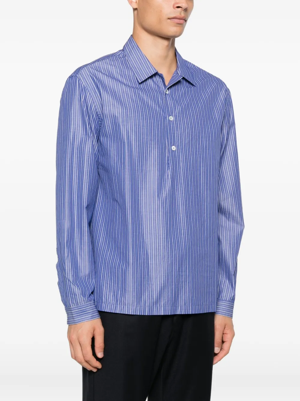 Barena gestreiftes Langarmshirt  Navy Blau Herren