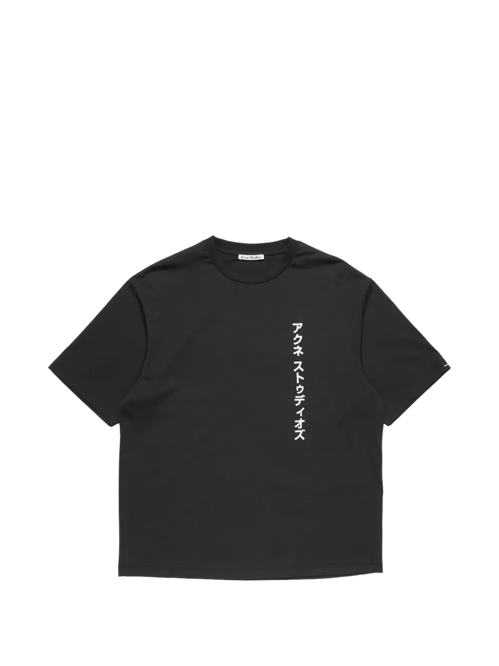 Acne Studios T‑Shirt mit Logo‑Print Schwarz Herren