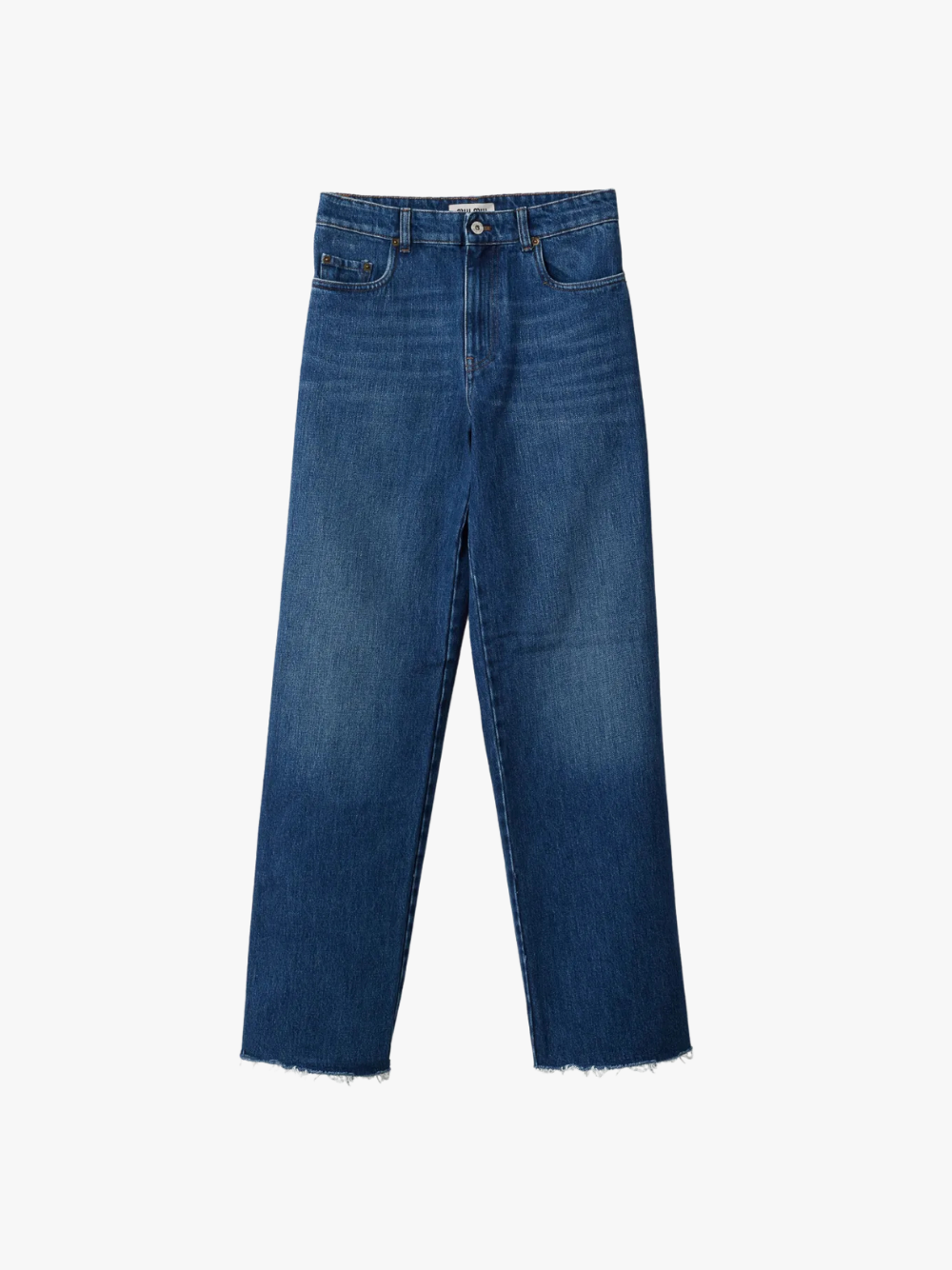 Miu Miu Gerade Jeans im Five-Pocket-Design Indigoblau Damen