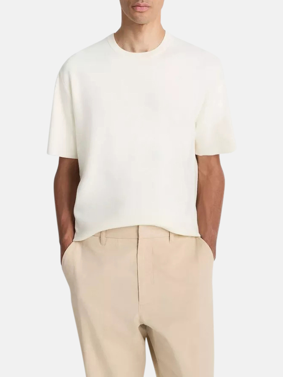 Milano Short-Sleeve Crew Neck Sweater weiß Herren