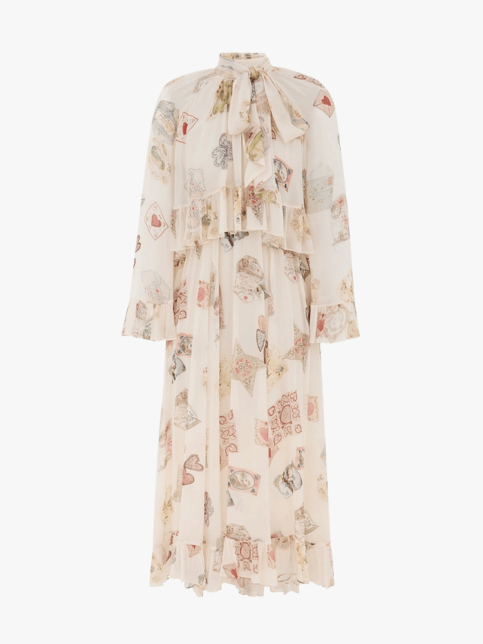 Zimmermann Hypnotic Flutter Dress Cream Love Letter Damen