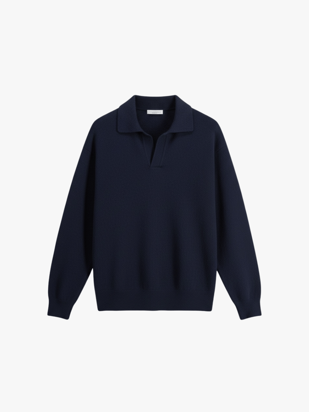 Roberto Collina Textured Knit Blau Herren‑Polo