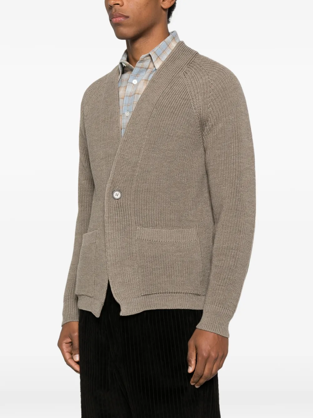 Batoner Strickjacke mit Taschenknöpfen Marange-Braun Herren