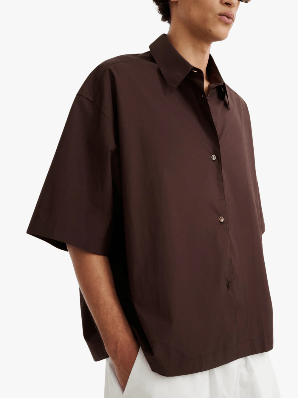 Studio Nicholson Sanko Hemd Cocoa Braun Herren