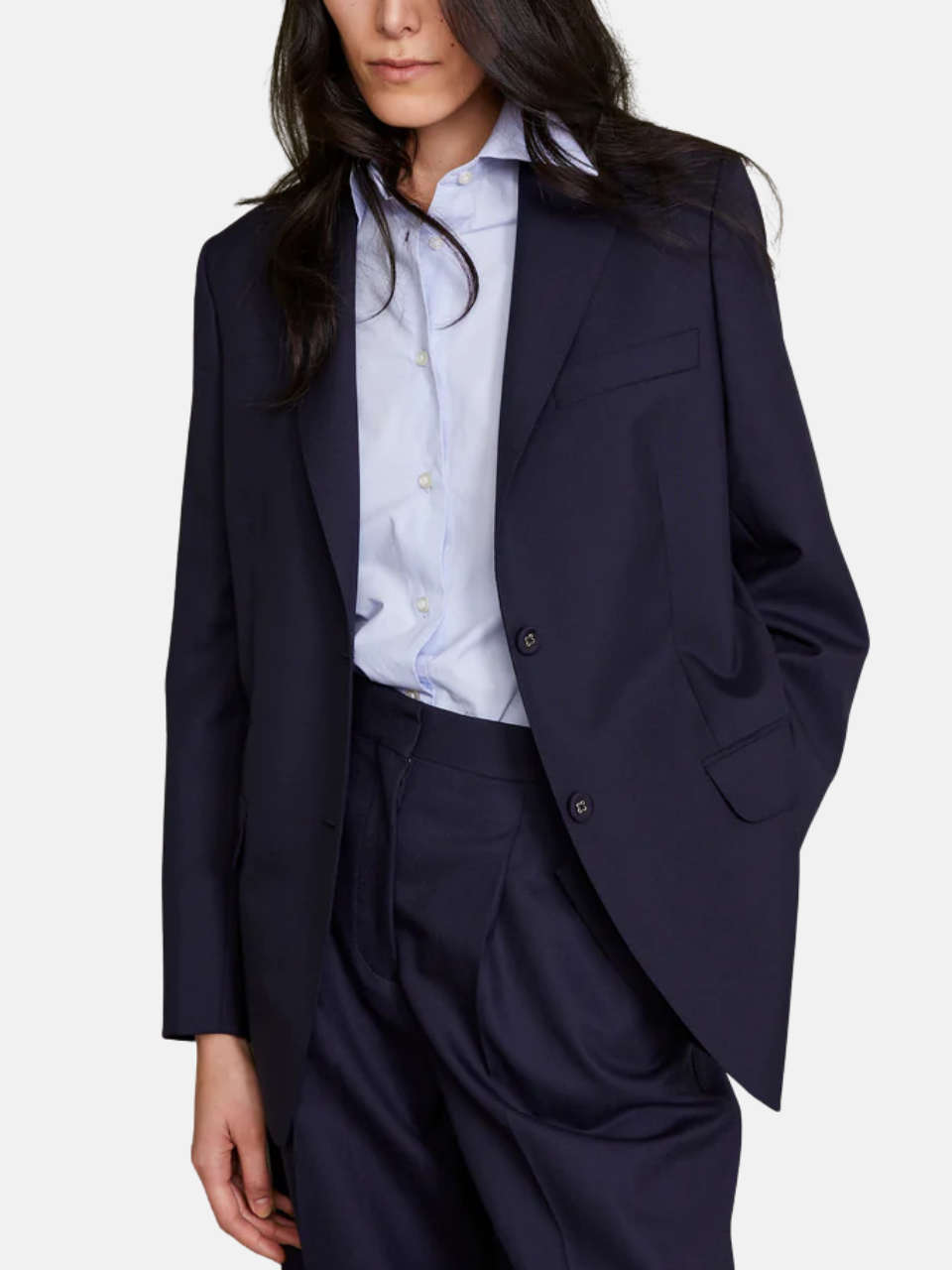 Officine Générale Charlene Jacket Italian Fresco Wool Dark Navy Sakko Damen