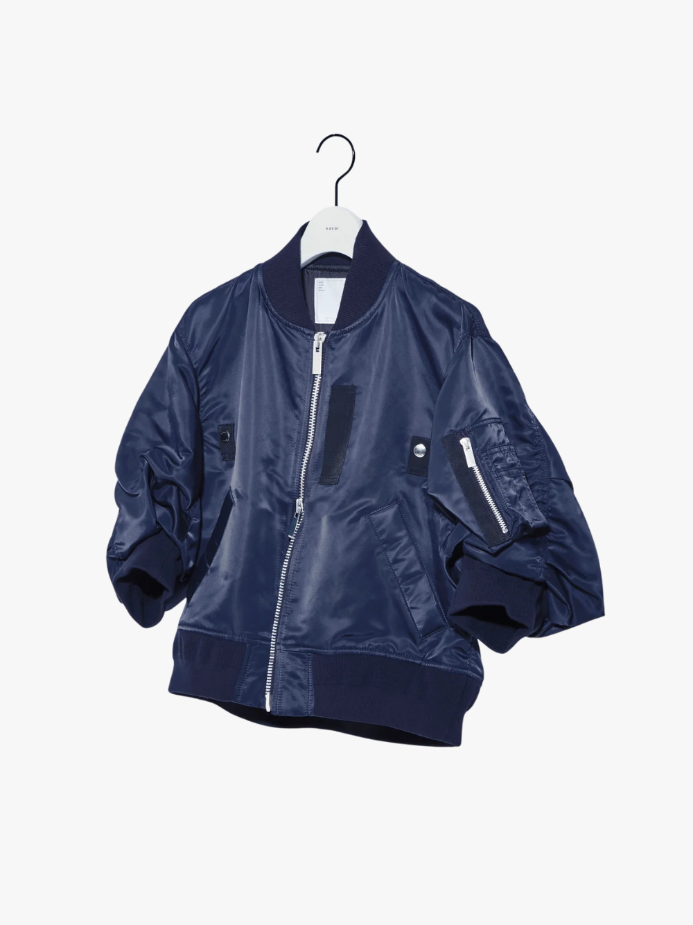 Sacai Nylon Twill Blouson Navy Nylon‑Jacke Damen