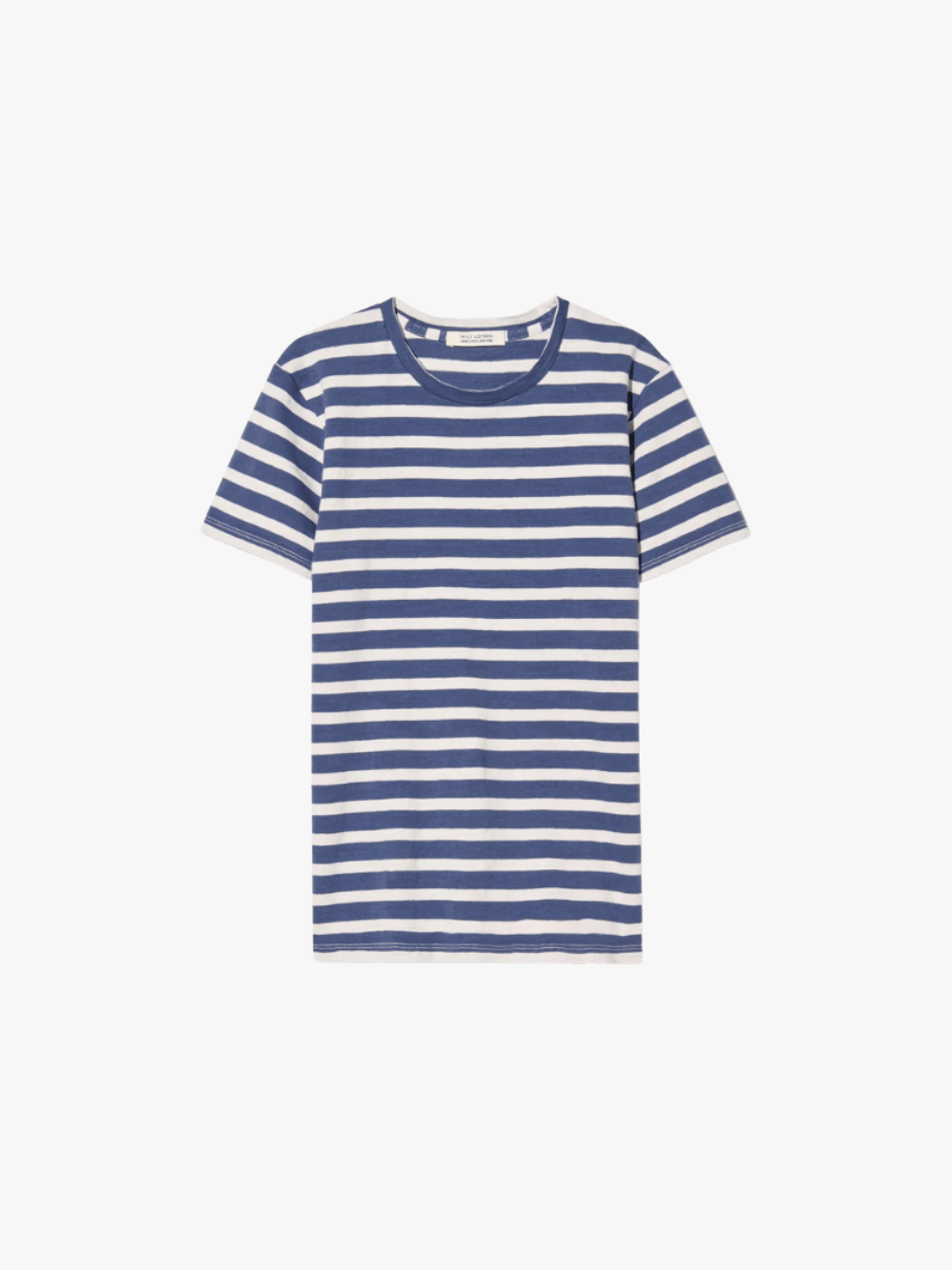 Nili Lotan Lana Gestreiftes Crewneck‑Tee Blau/Weiß Damen