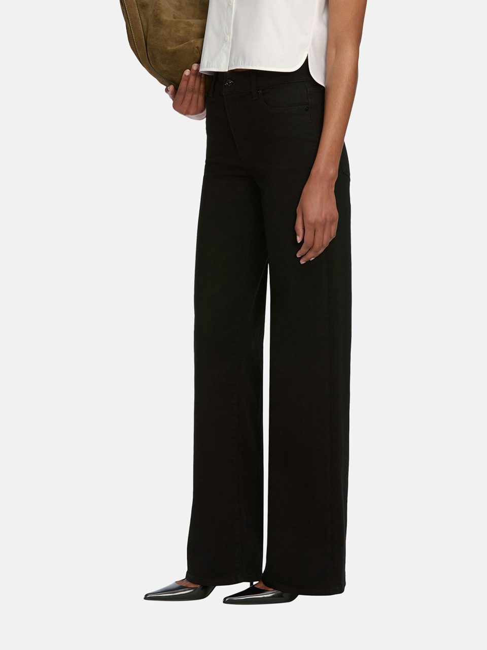 Frame Le Slim Palazzo Jeans Long Schwarz Damen
