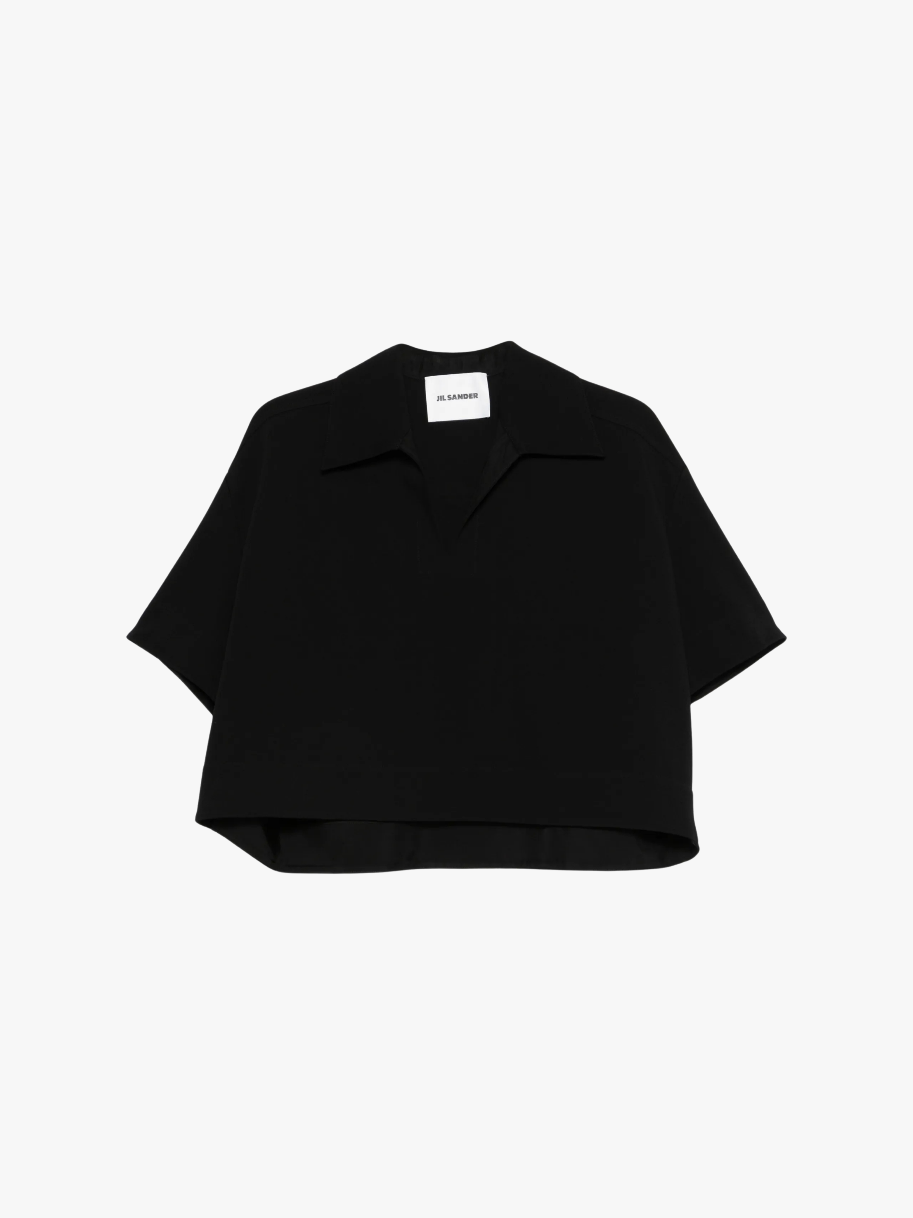 Jil Sander T-Shirt mit V-Ausschnitt Schwarz Damen
