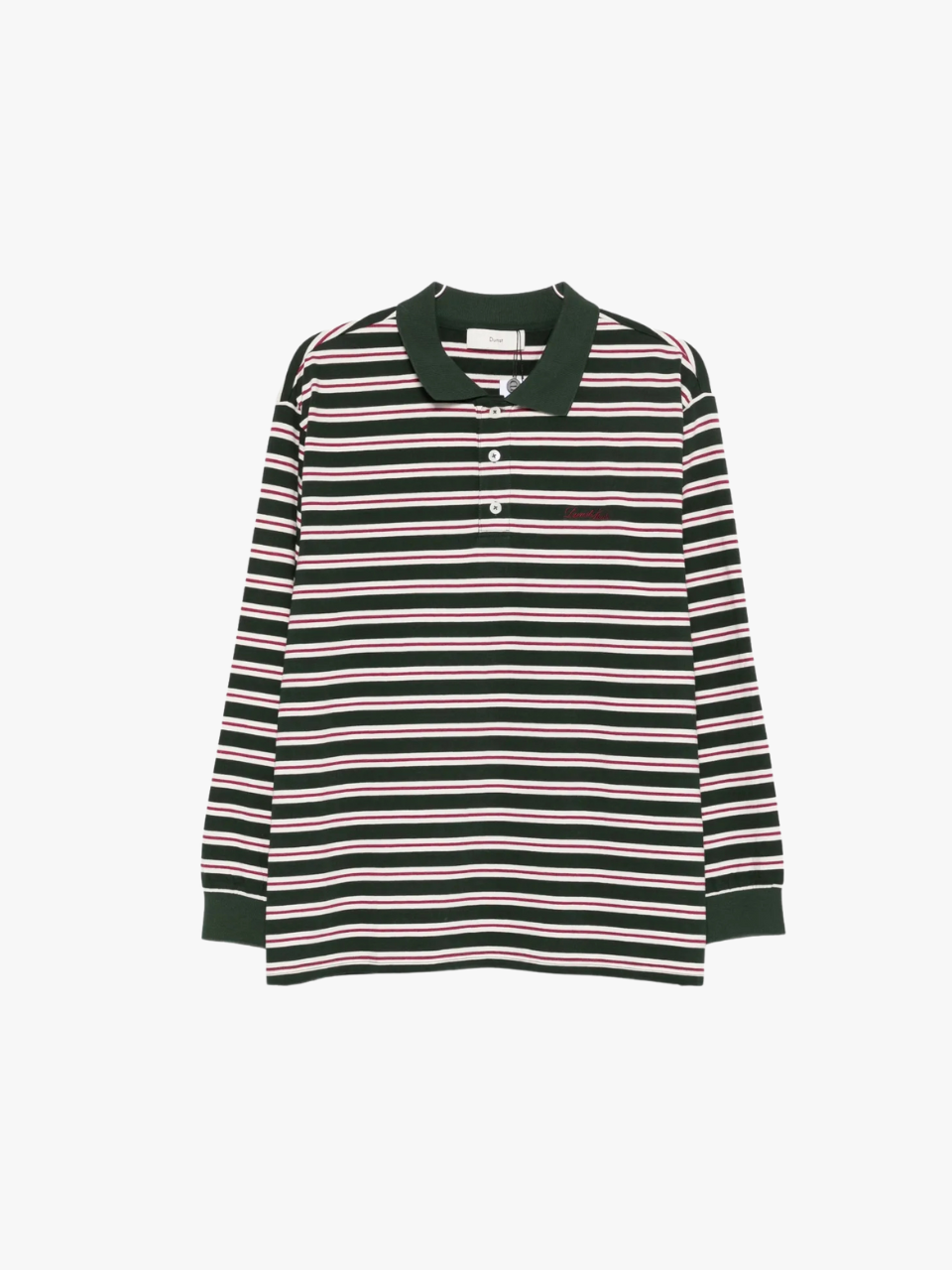 Dunst gestreiftes Poloshirt Dunkelgrün/gestreift Herren