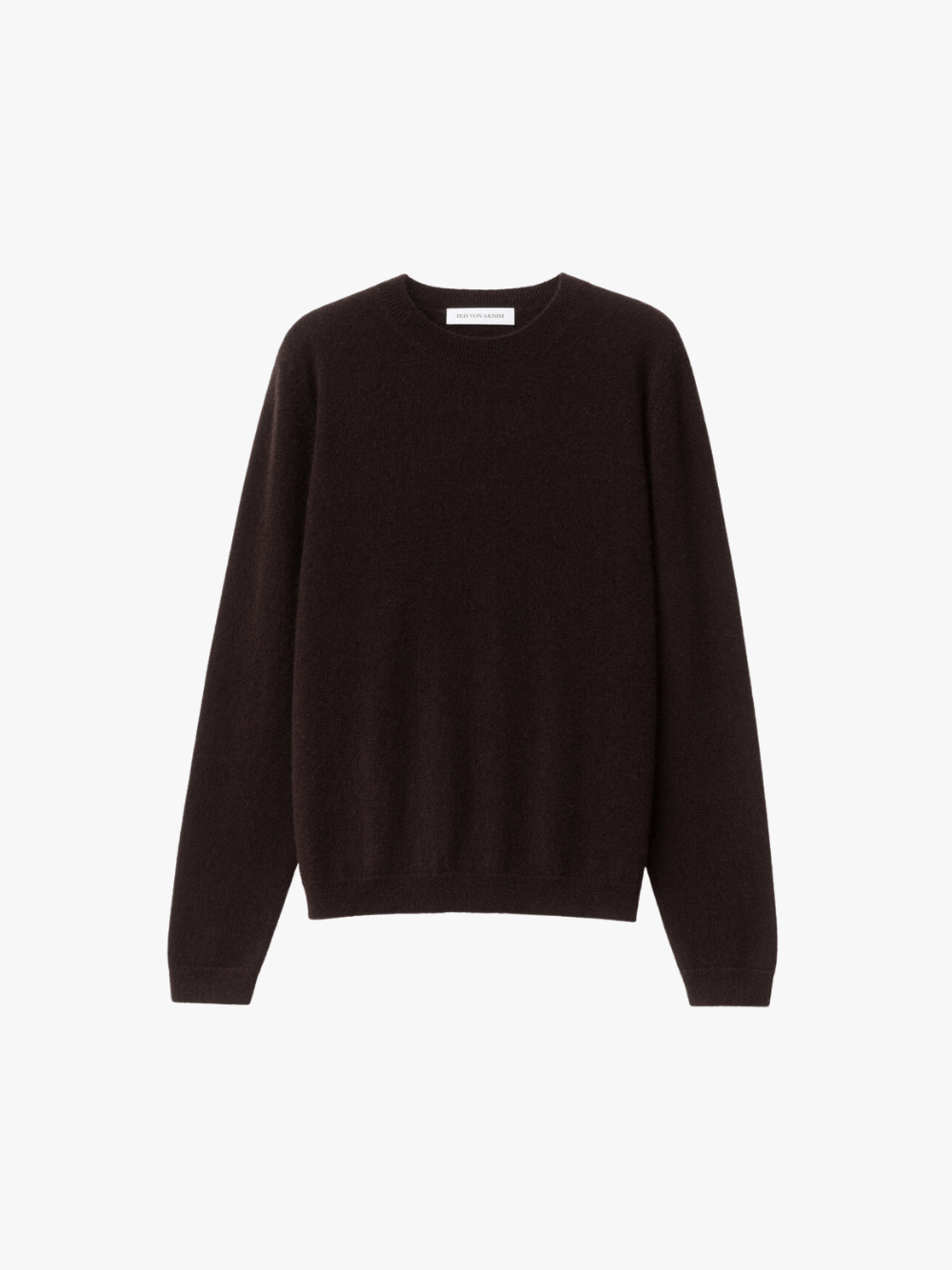 Iris von Arnim Rundhals-Pullover Dunkelbraun Herren