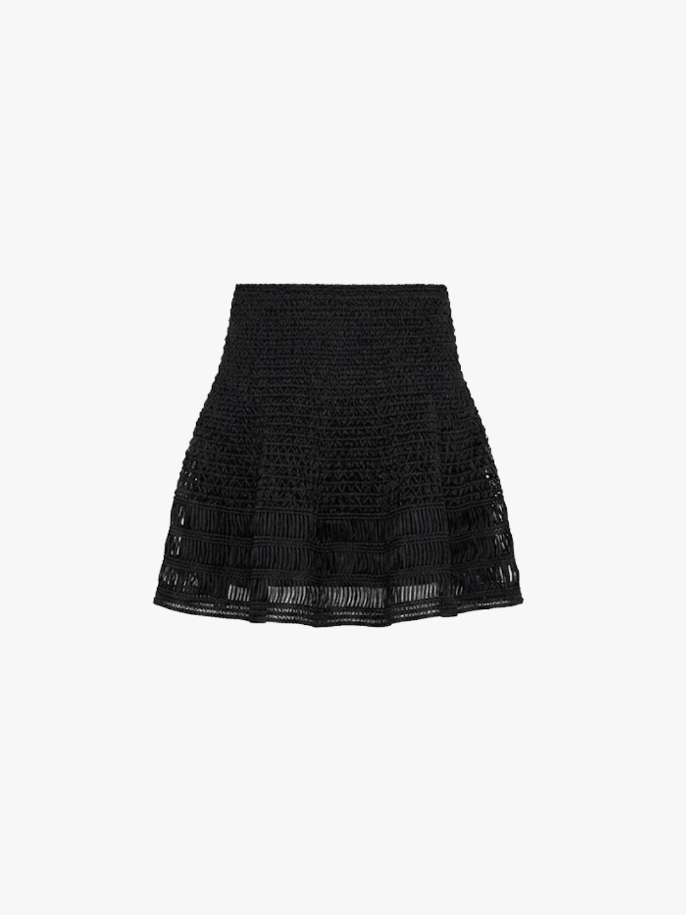 Alaia Raffia Skirt Schwarz Damen