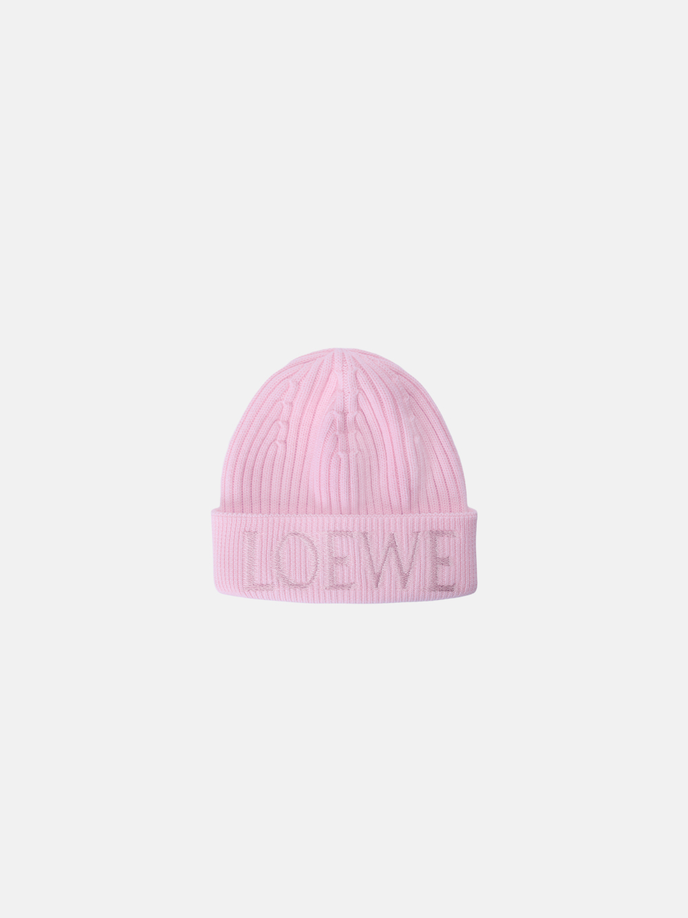 Loewe Beanie aus Wolle Damen-/Unisex‑Mütze Hellrosa