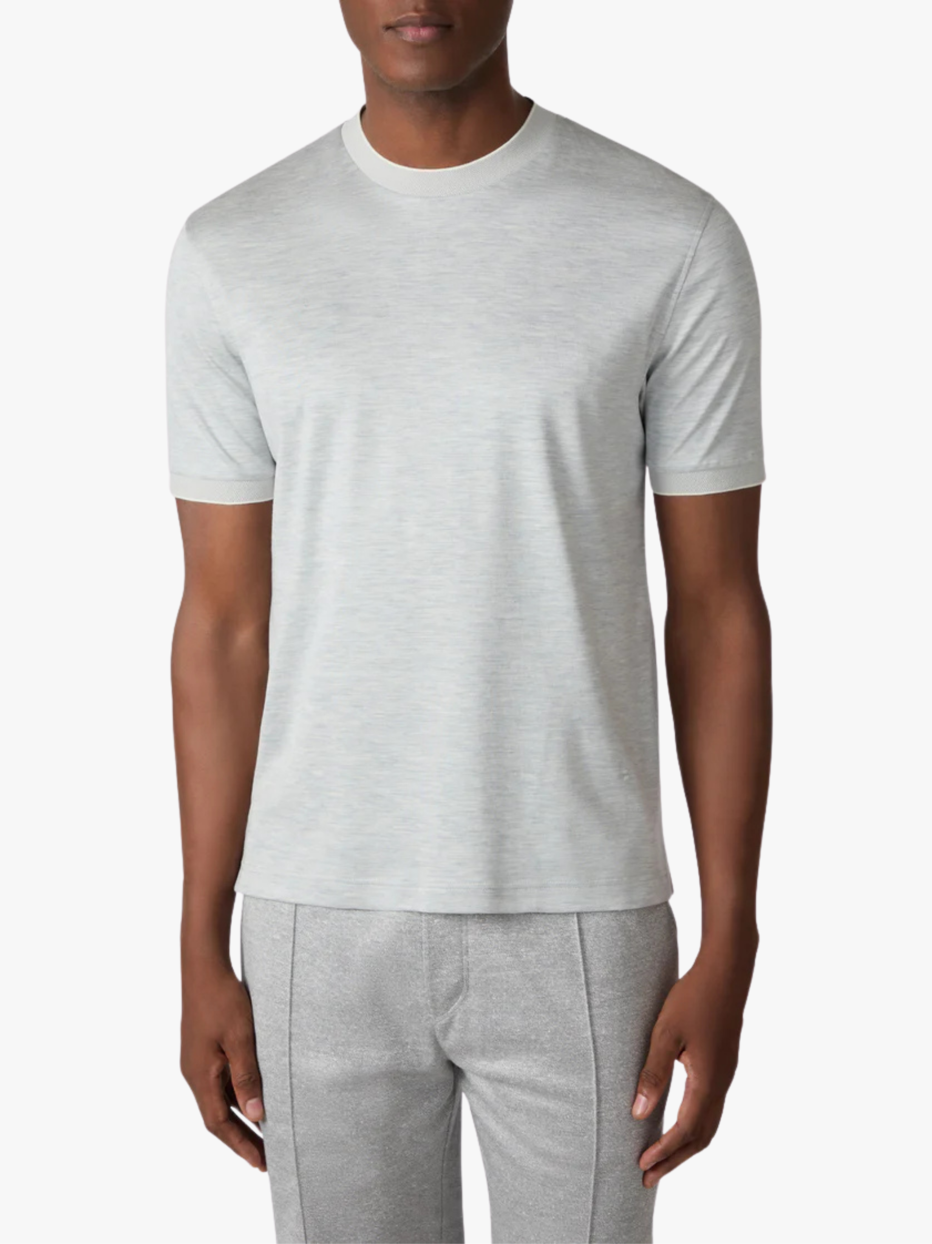 Brett Johnson Short Sleeves T‑Shirt Hellgrau Herren