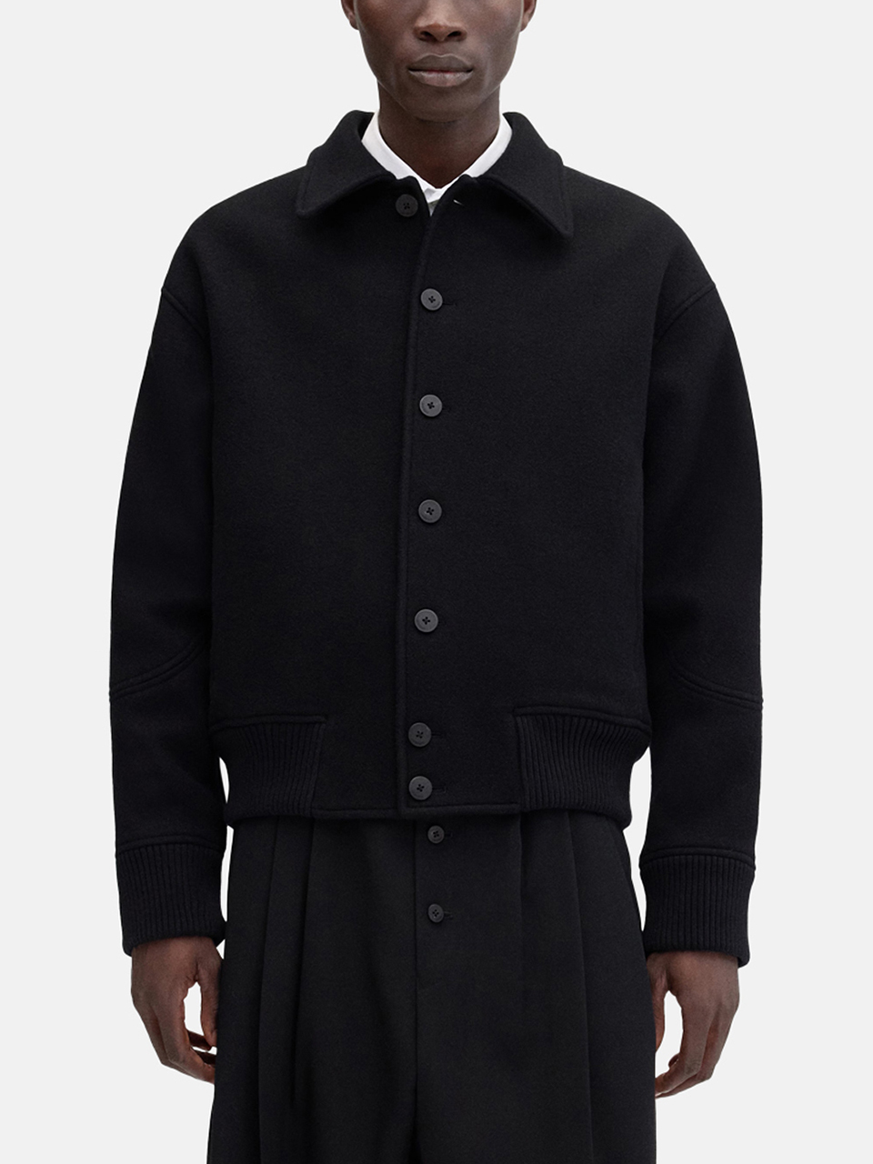 Jacquemus  Die Feltro Bomberjacke Schwarz Herren
