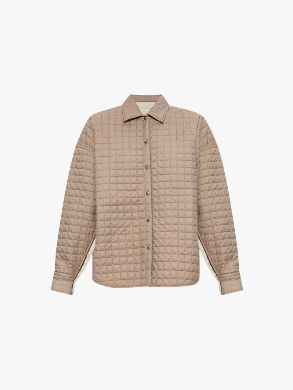 Moncler Quilted Shirt Jacket Beige Women Moncler Quilted Shirt Jacket Beige Women