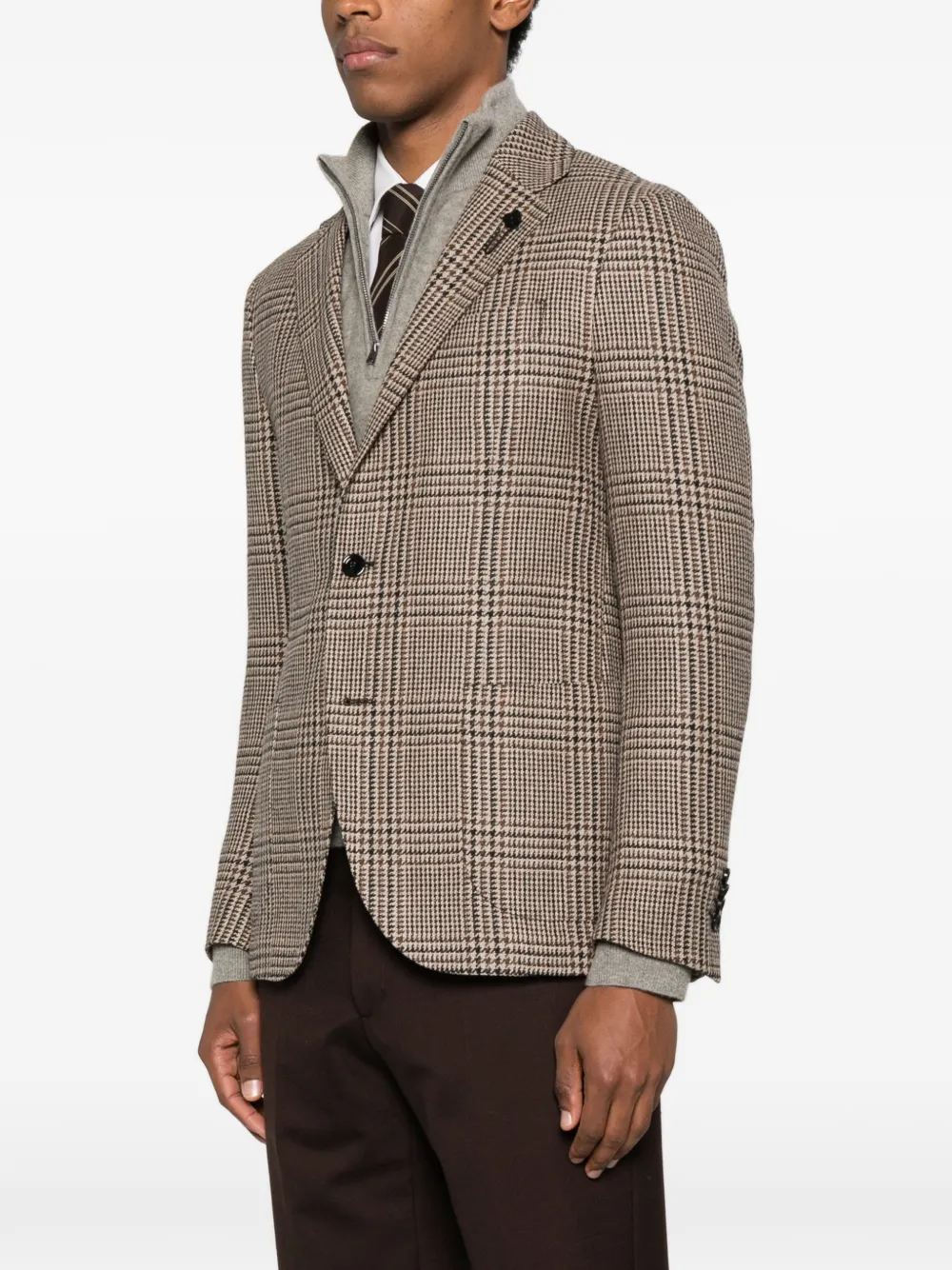 Lardini lined single-breasted jacket Light brown Men