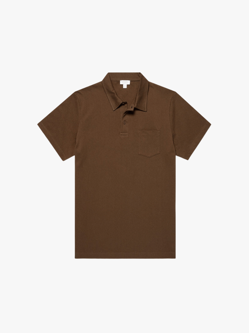 Sunspel Riviera Poloshirt Dunkle Walnuss Braun Herren
