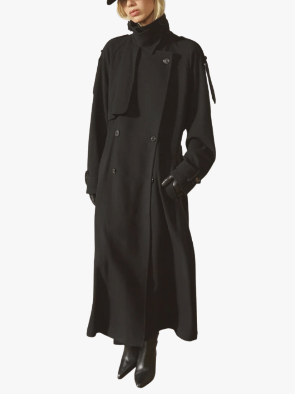 Auter Italian Cashmere Trench Noir Damen