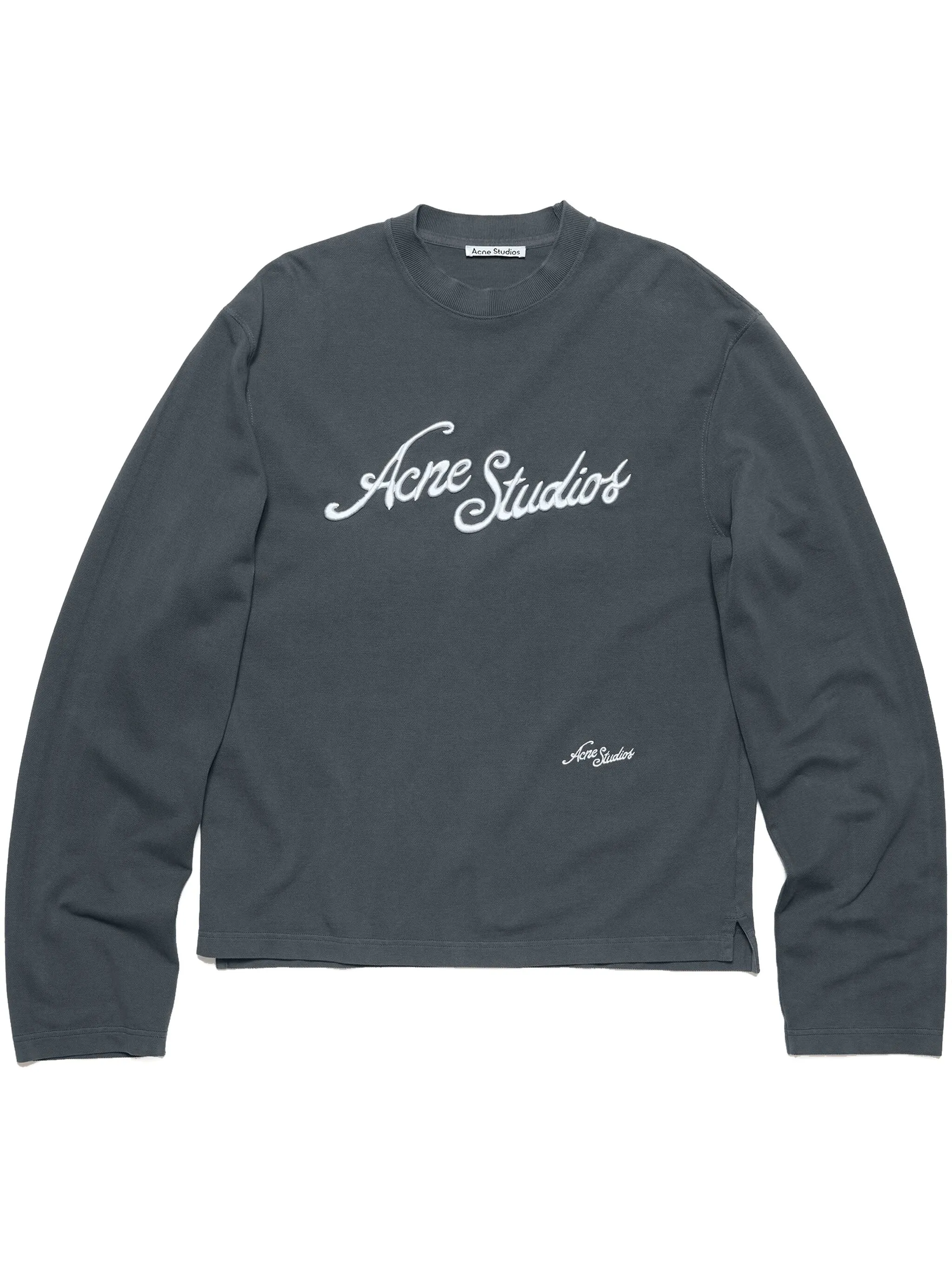 Acne Studios Sweatshirt mit Logo Anthrazit Herren