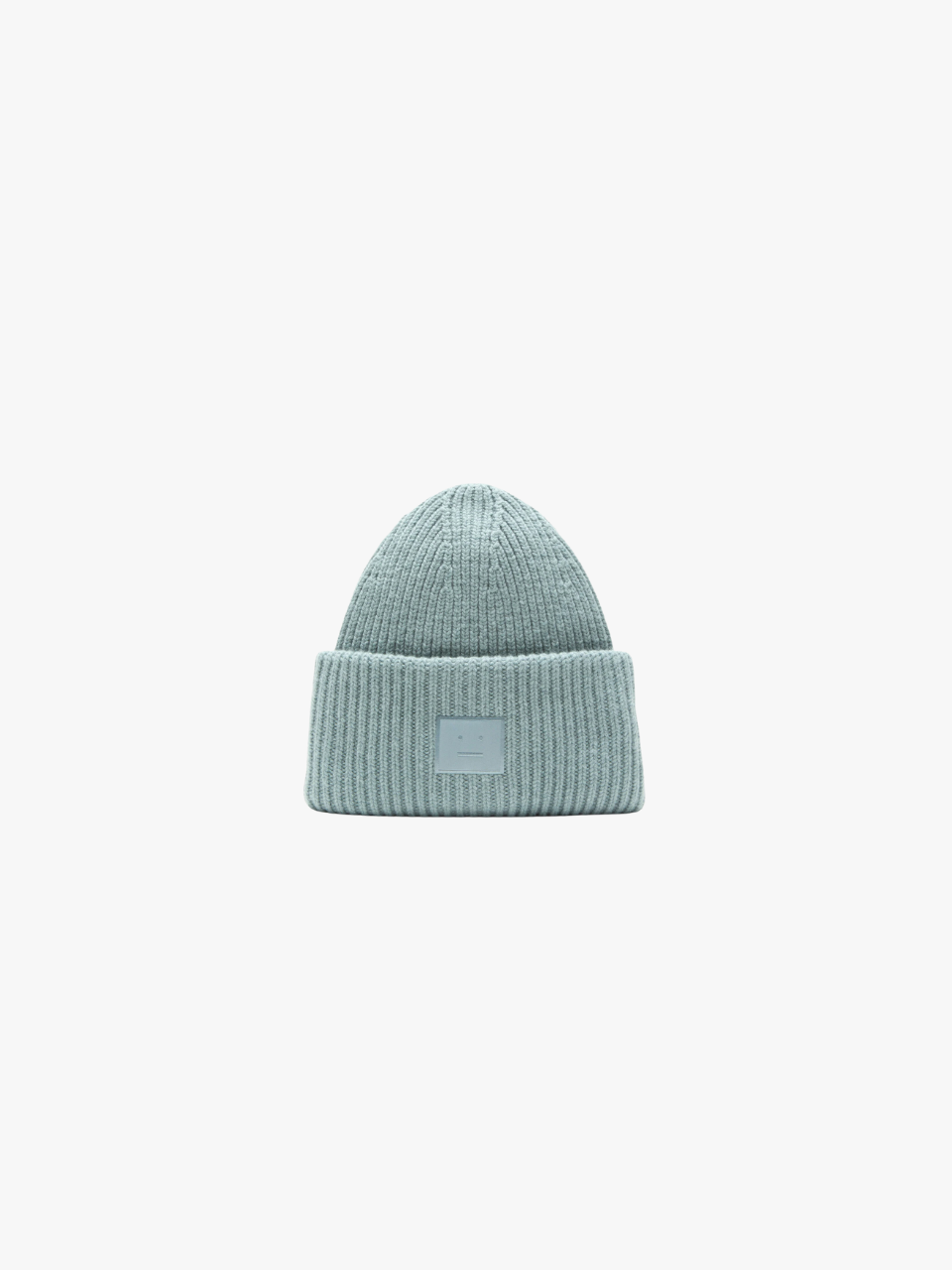 Acne Studios Beanie mit großem Logo auf der Vorderseite Blau Herren