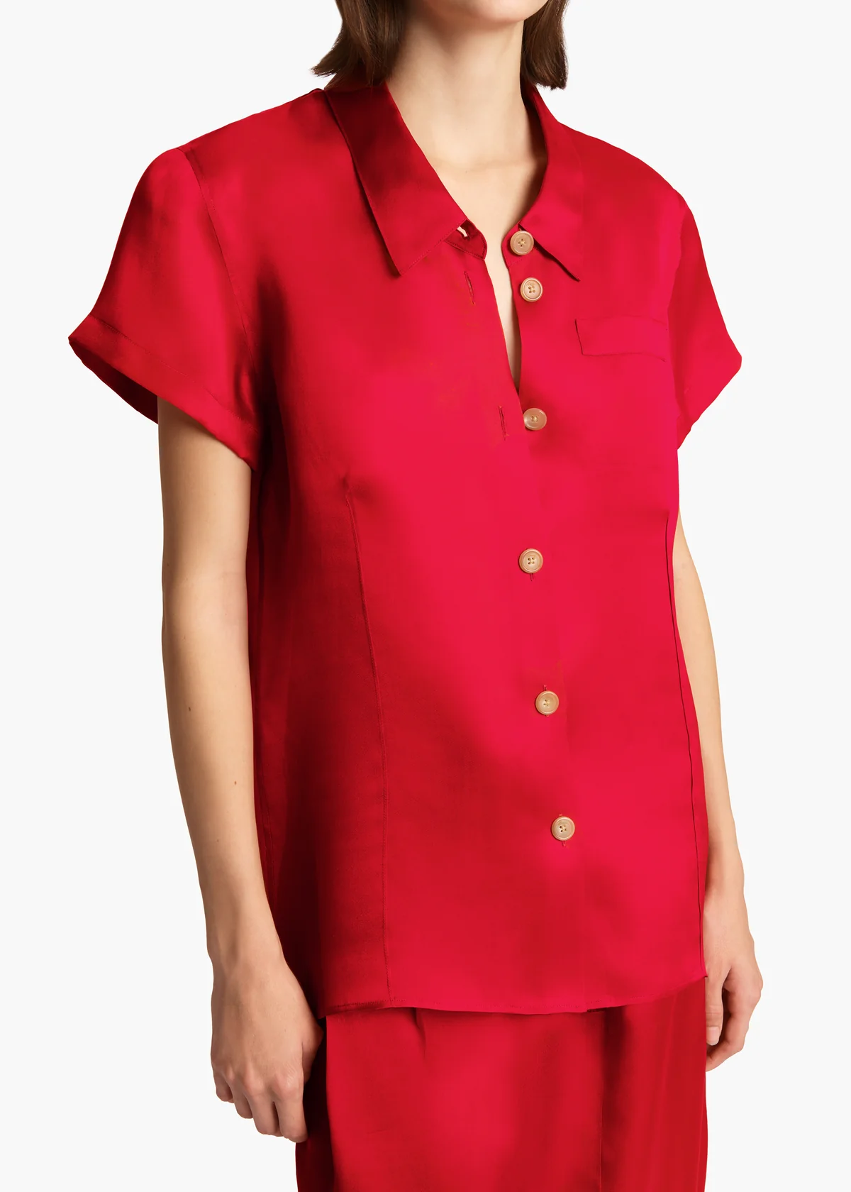 Keefe Top in Raspberry by Khaite