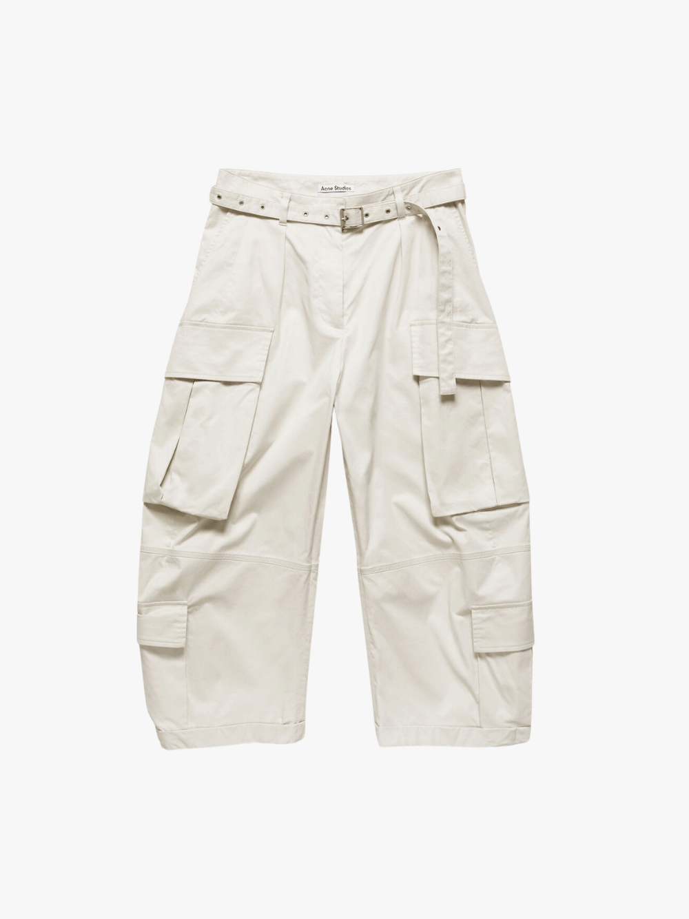 Acne Studios Cargo Trousers with Belt Light Grey Women