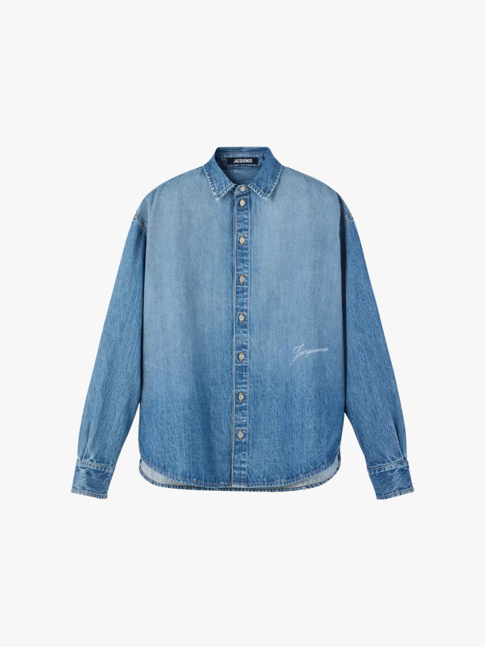 Jacquemus Jeanshemd mit Knopfleiste Blau Herren