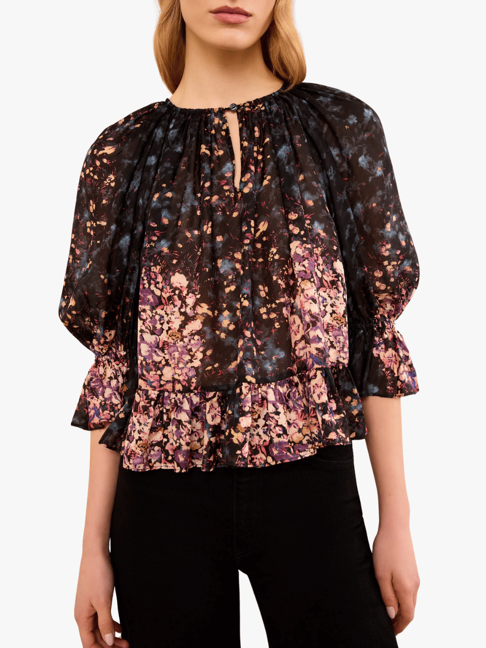 Ulla Johnson Elise Bluse Dunkelblau Damen
