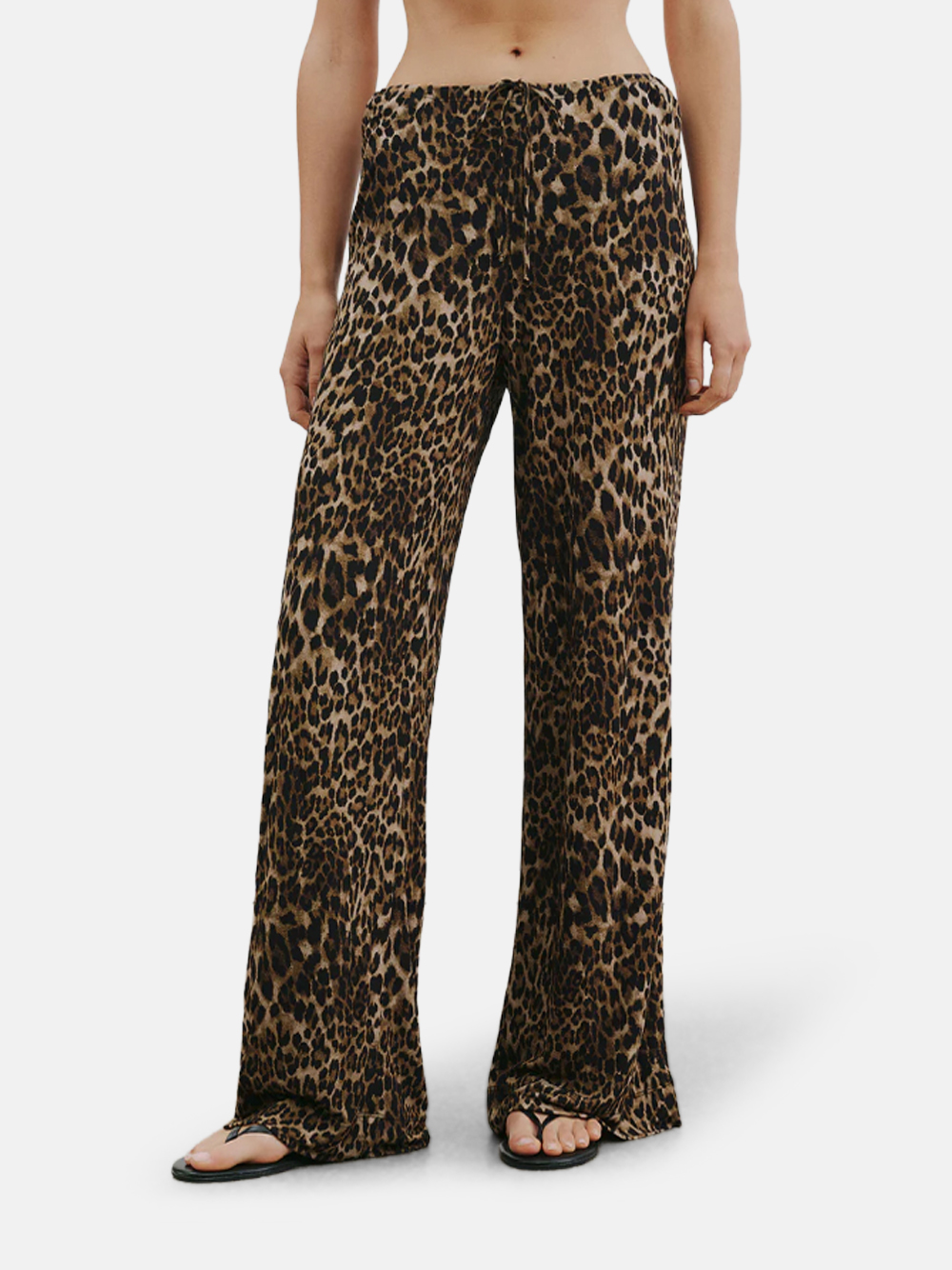 Nili Lotan Adriel Pant Vintage-Leopardenmuster Damenhose