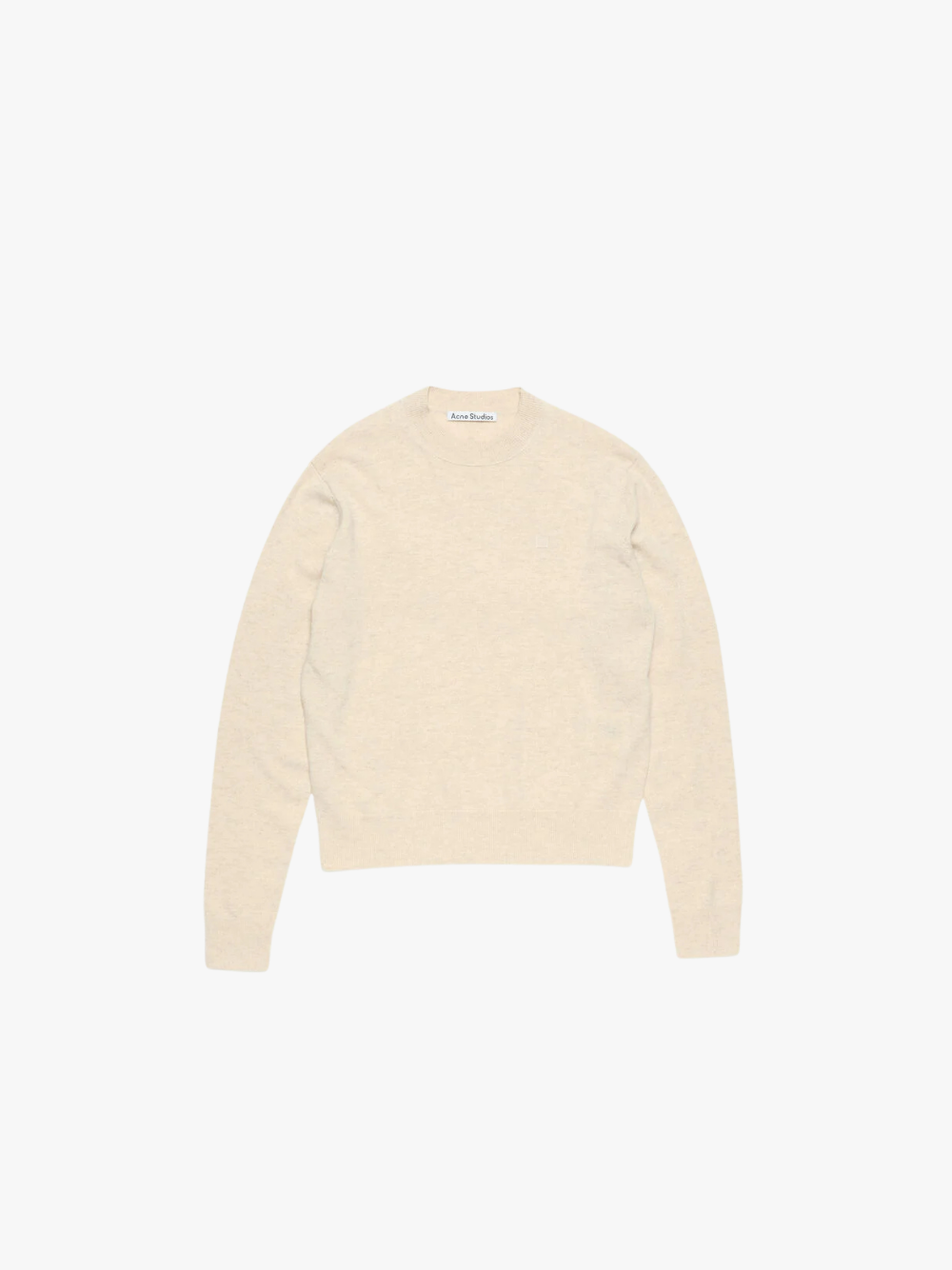 Acne Studios Crewneck Jumper Yak‑Wool Oatmeal Melange Men