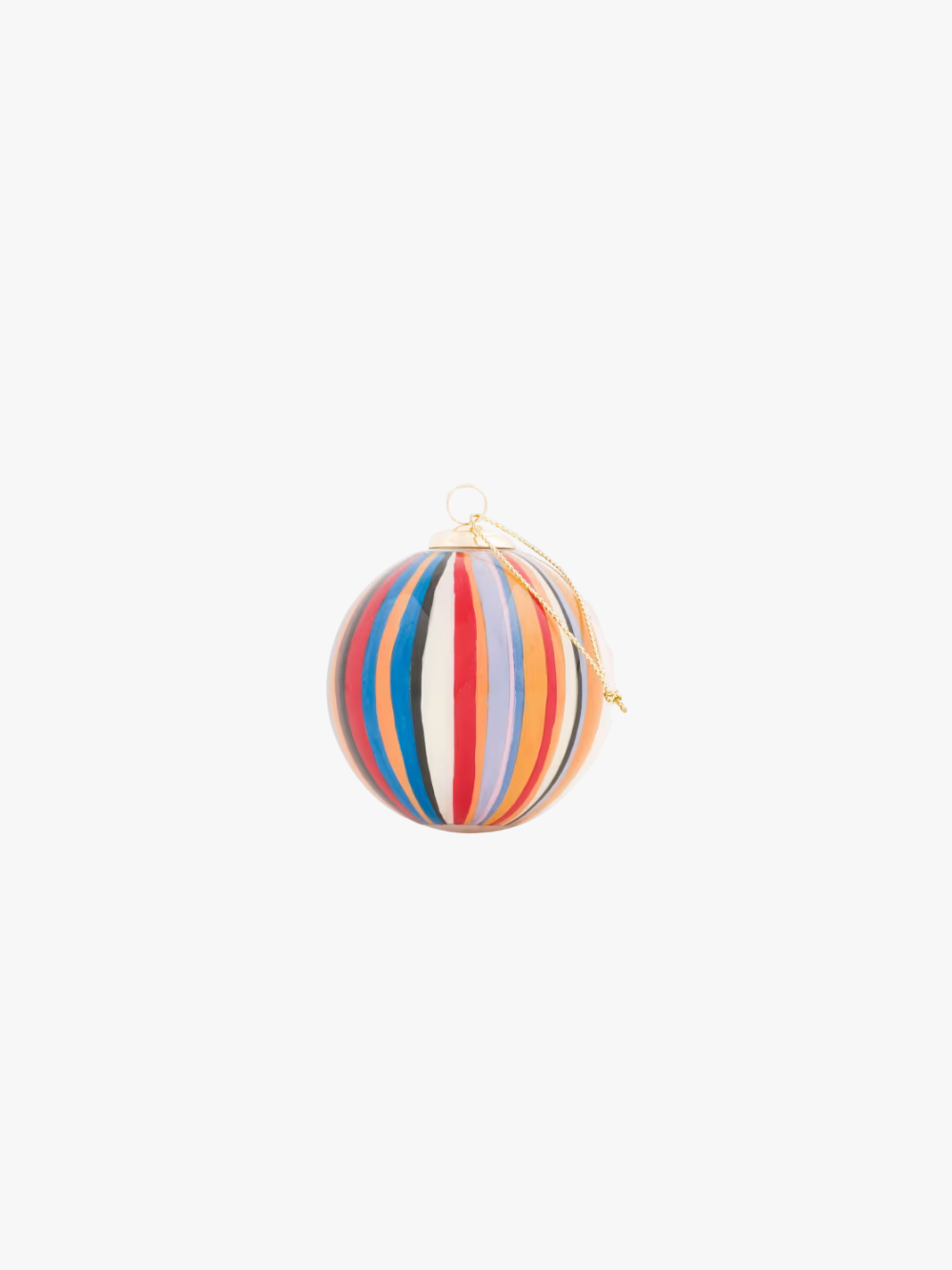 Paul Smith Hand-Painted Signature Stripe Glass Bauble Glass Christmas Bauble