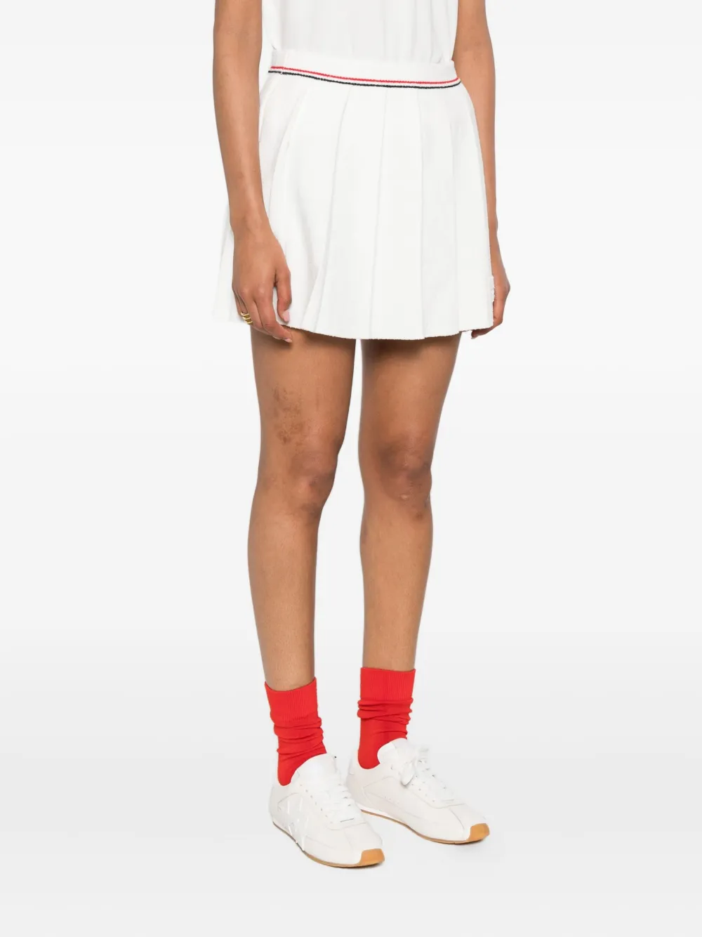 Miu Miu Pleated Skirt White Women