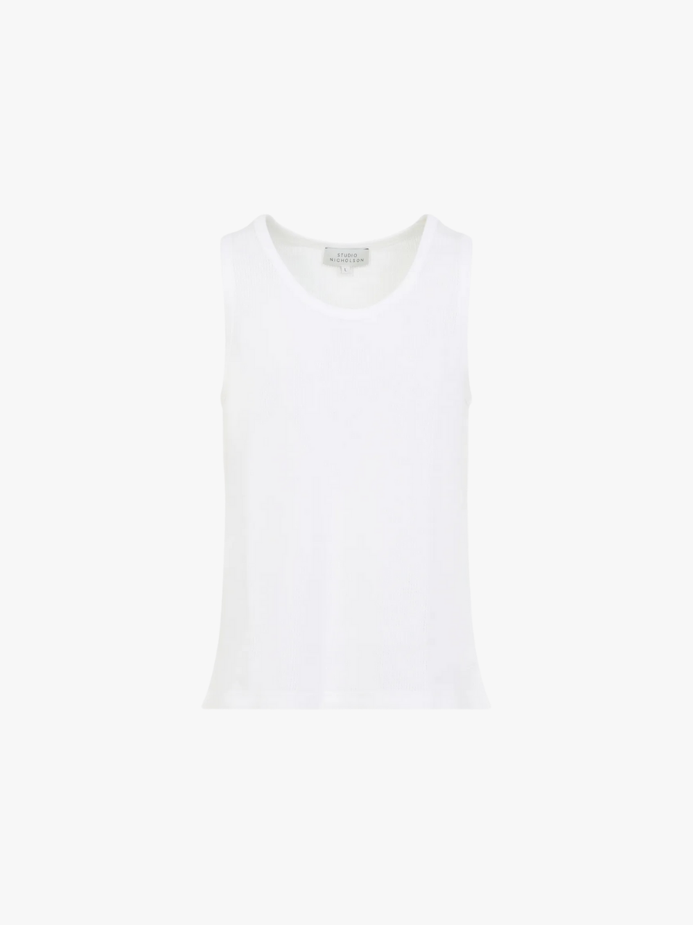 Studio Nicholson Ribbed Tank Top White Men
