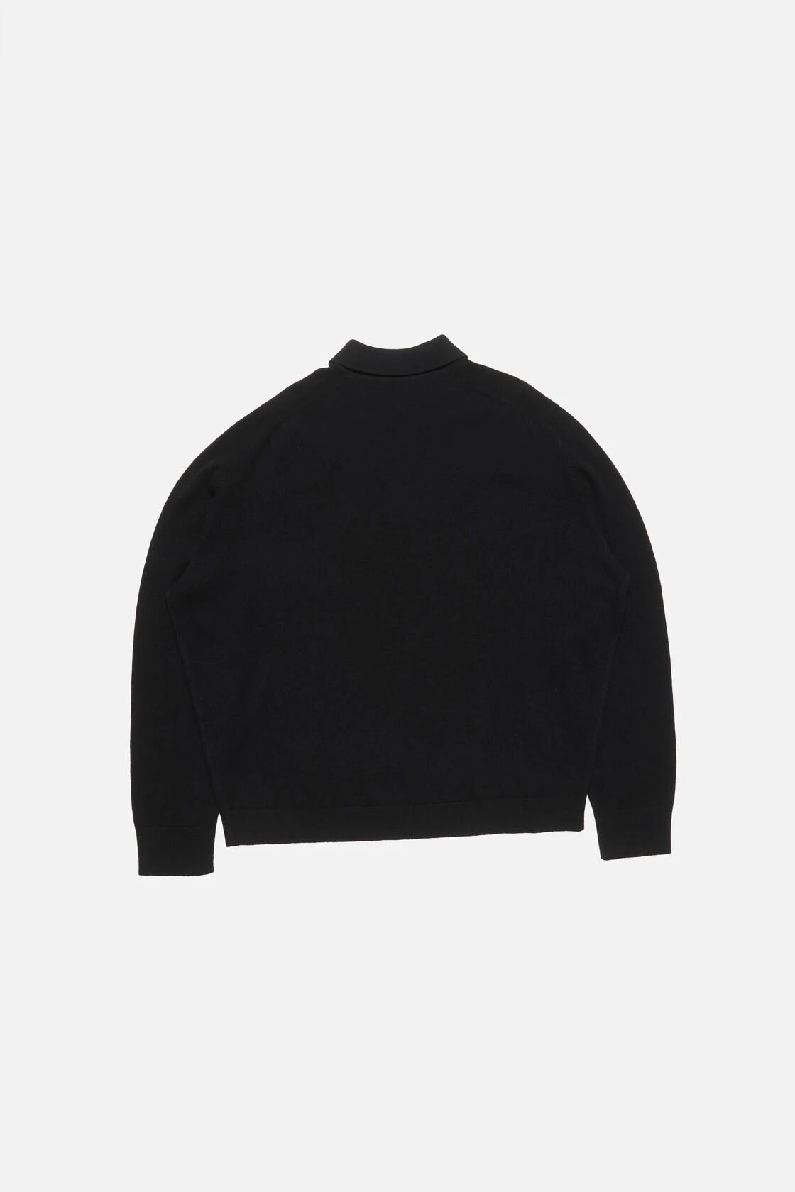 Acne Studios Wool Knit Polo Schwarz Herren