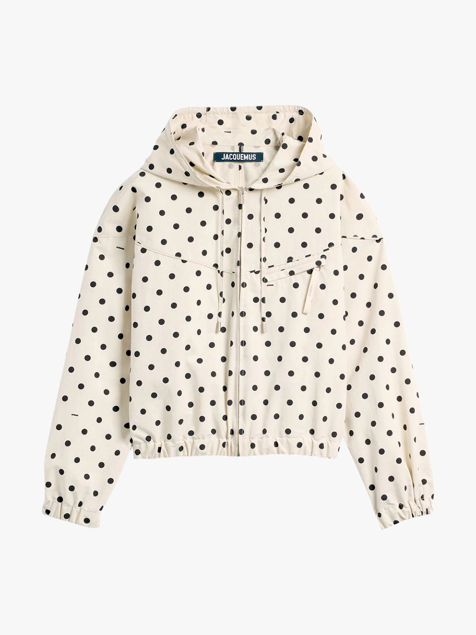 Jacquemus Die Bateau Jacke LA CROISIÈRE Gepunktete Windbreaker-Jacke Off-White Damen