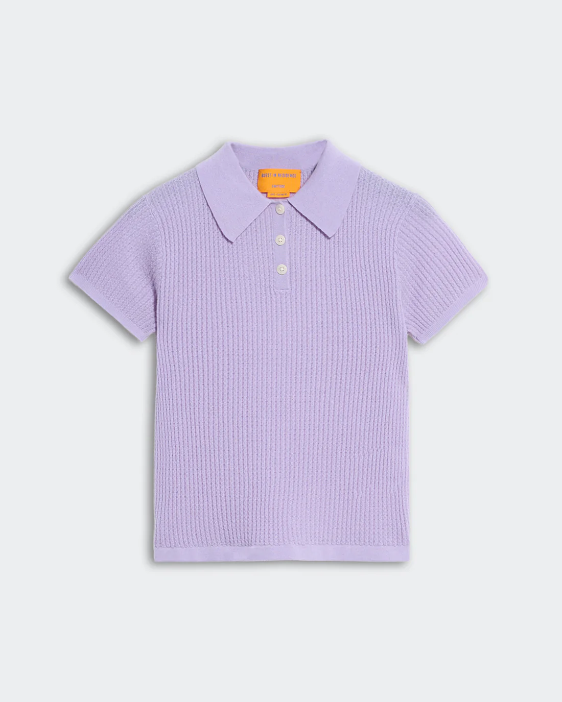 Guest In Residence Shrunken Cashmere Polo Top Lila Damen