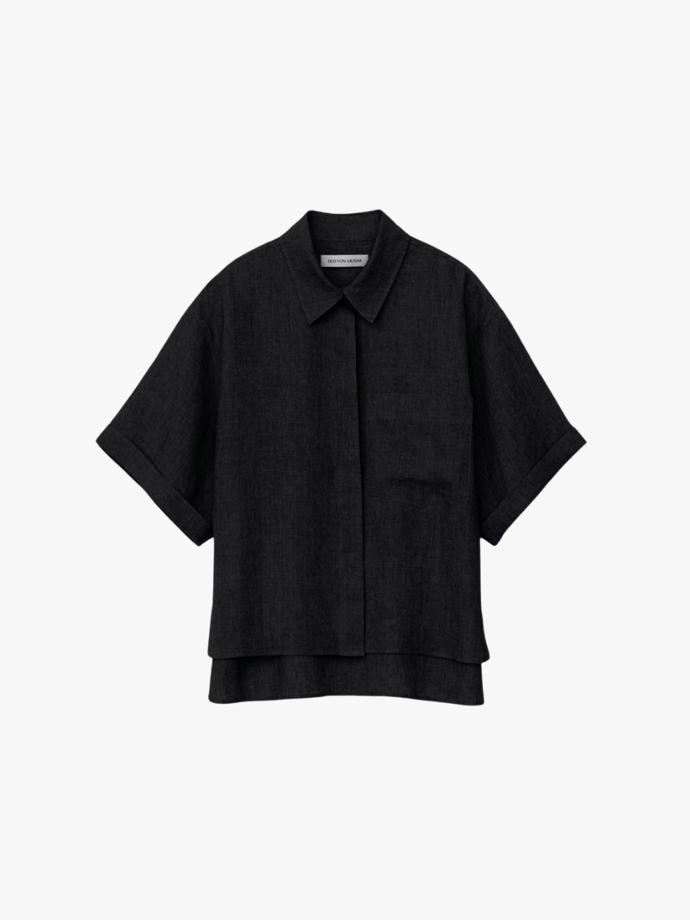 Iris von Arnim Leinen‑Bluse Sardinia Nero Damen