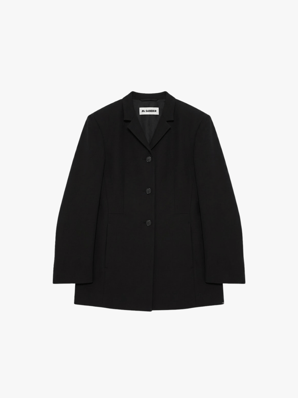 Jil Sander Wolle Jacke Schwarz Damen